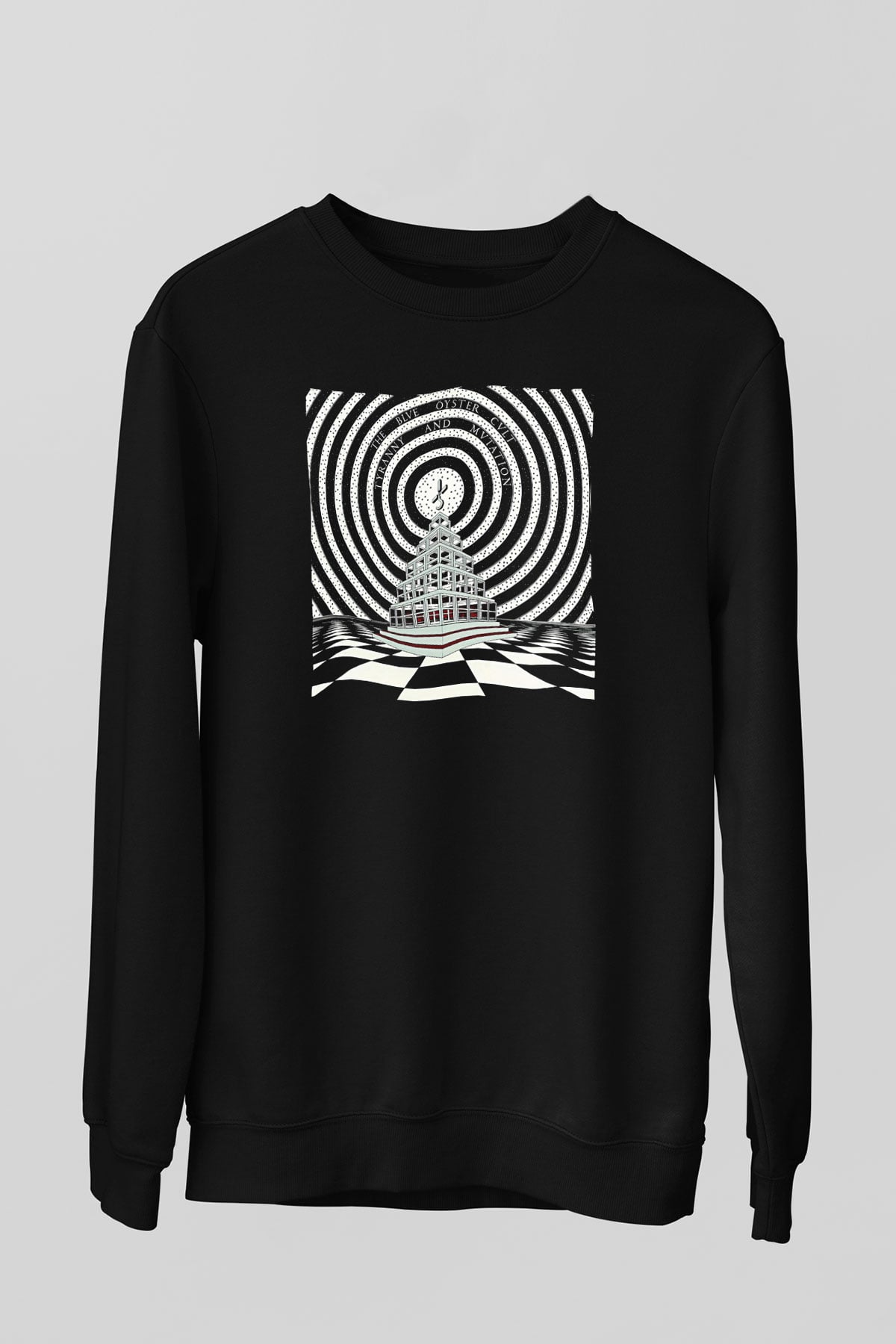 Blue Oyster Cult Baskılı Unisex Siyah Sweatshirt