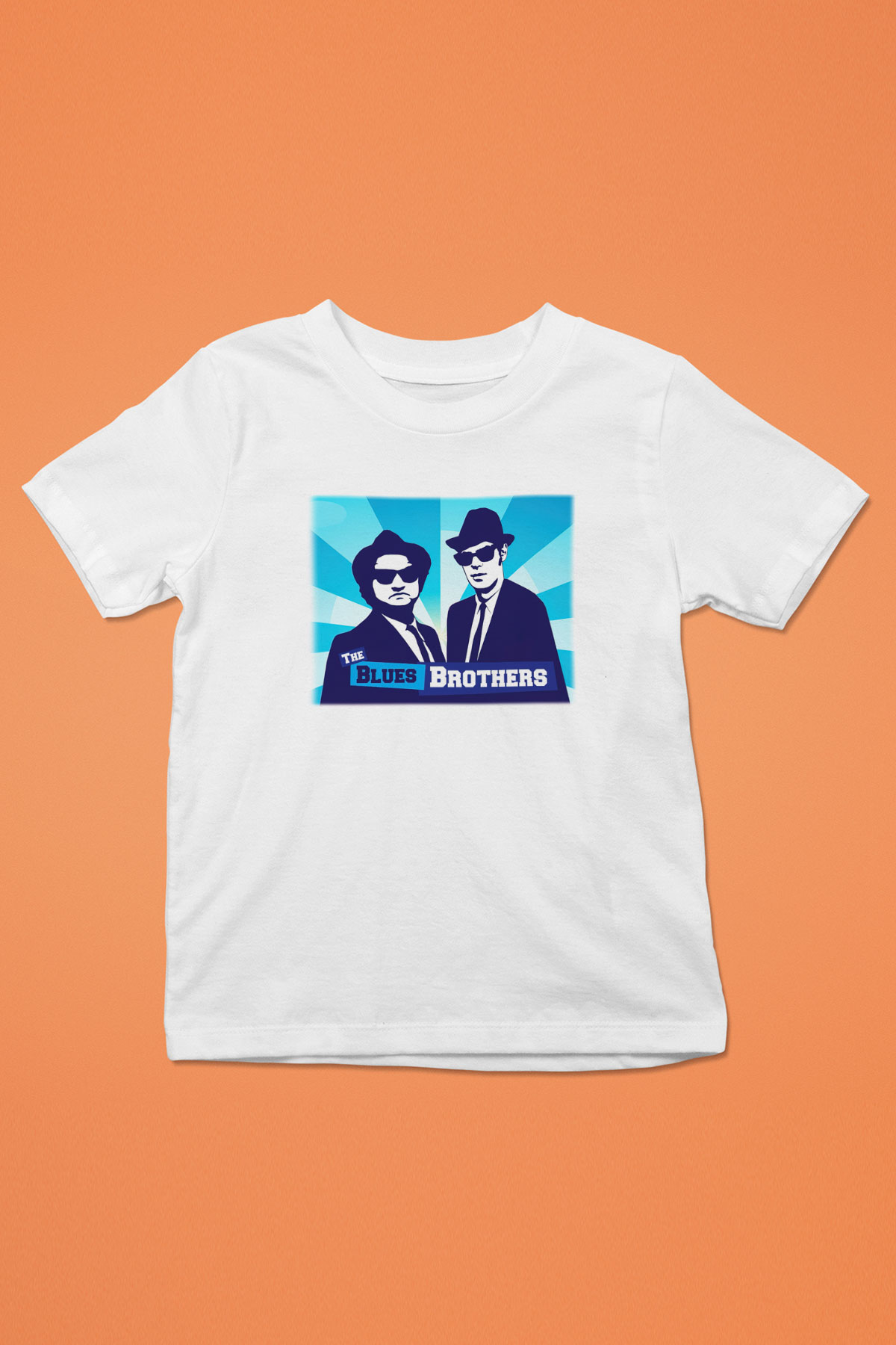 Blues Brothers Baskılı Beyaz Unisex Çocuk Tişört