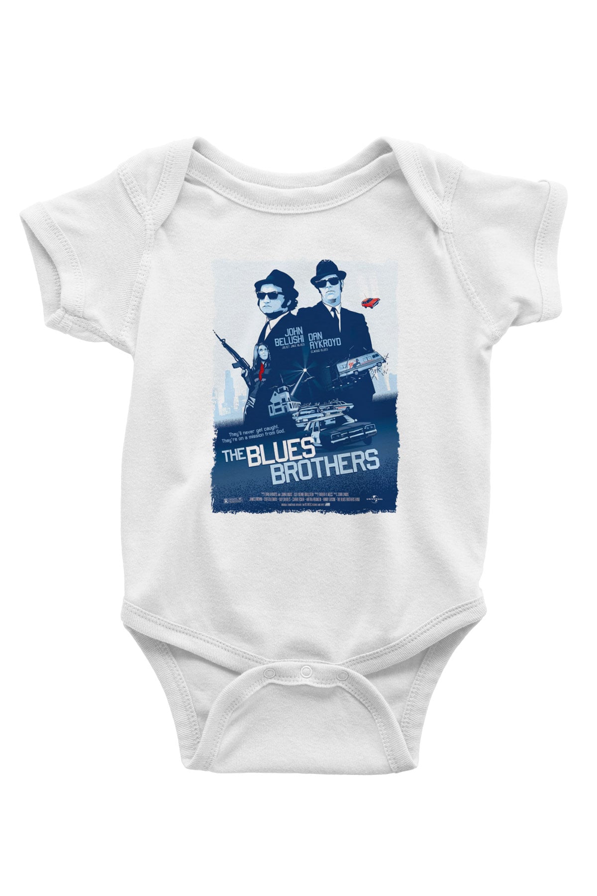 Blues Brothers Beyaz Bebek Body - Zıbın