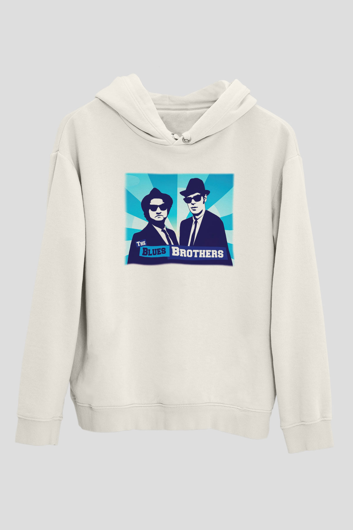 Blues Brothers Beyaz Unisex Hoodie