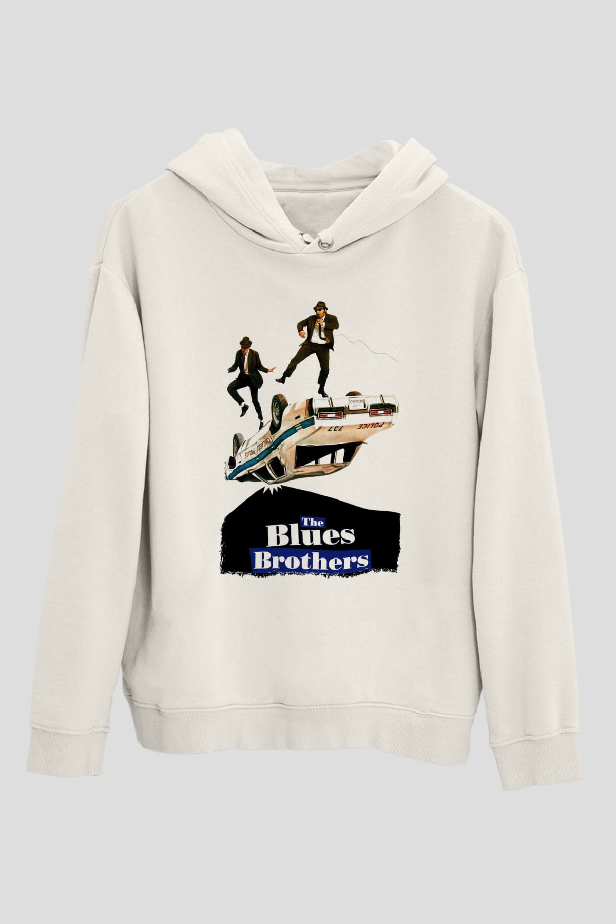 Blues Brothers Beyaz Unisex Hoodie