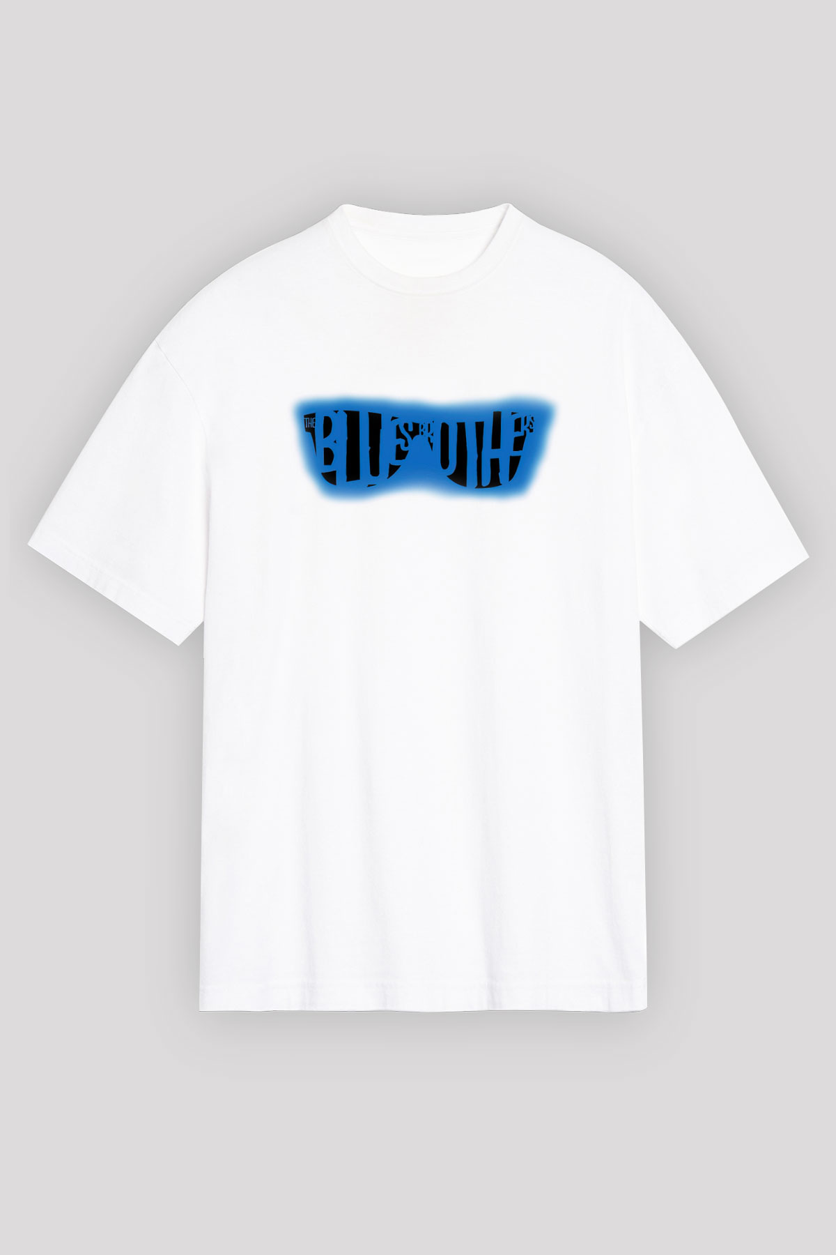 Blues Brothers Beyaz Unisex Oversize Tişört T-Shirt