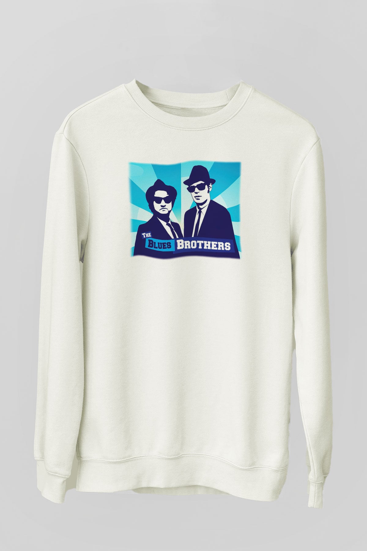 Blues Brothers Beyaz Unisex Sweatshirt