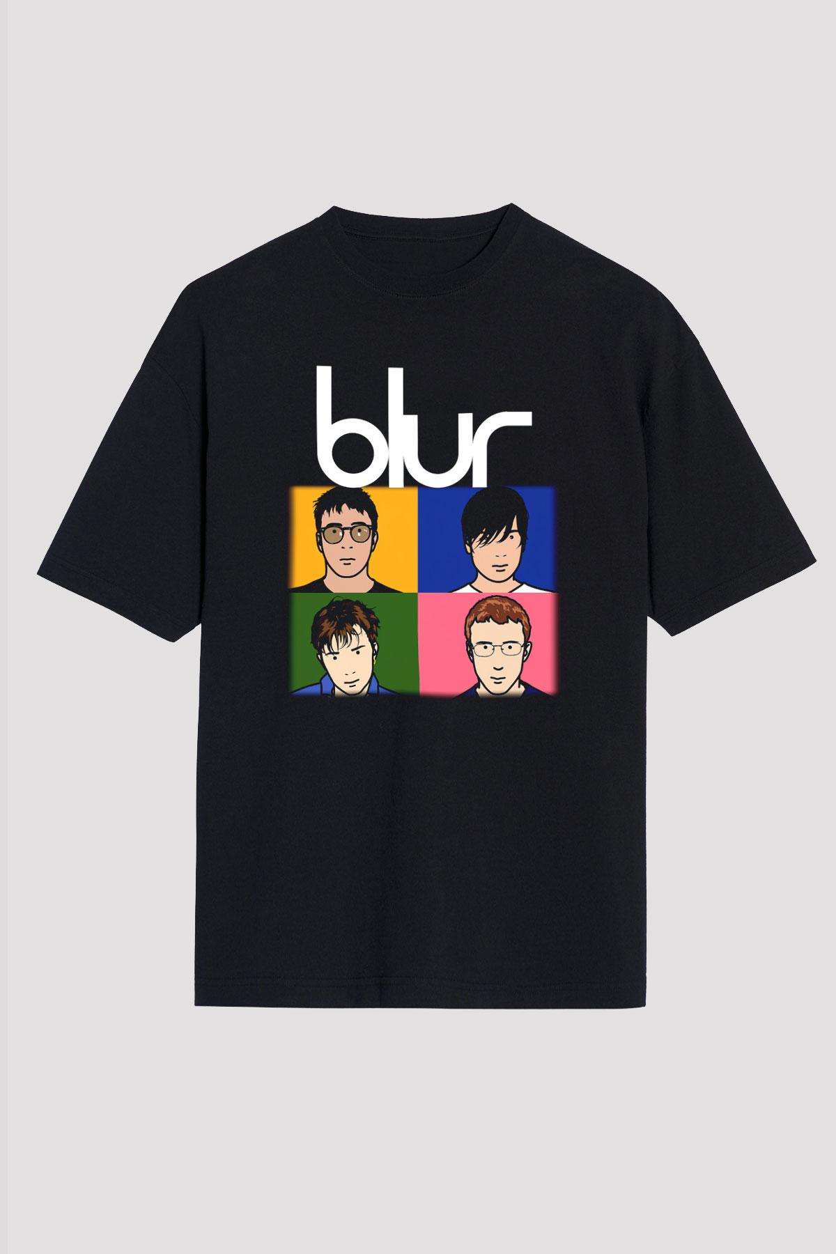 Blur Siyah Unisex Oversize Tişört T-Shirt