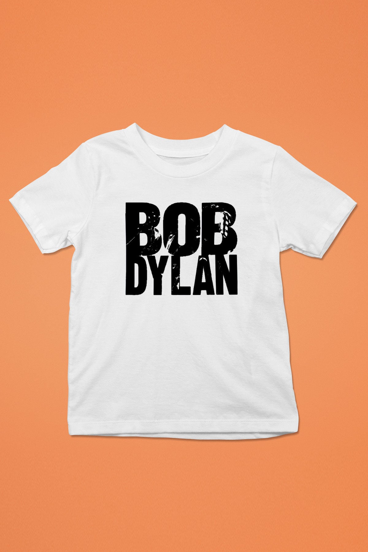 Bob Dylan Baskılı Beyaz Unisex Çocuk Tişört