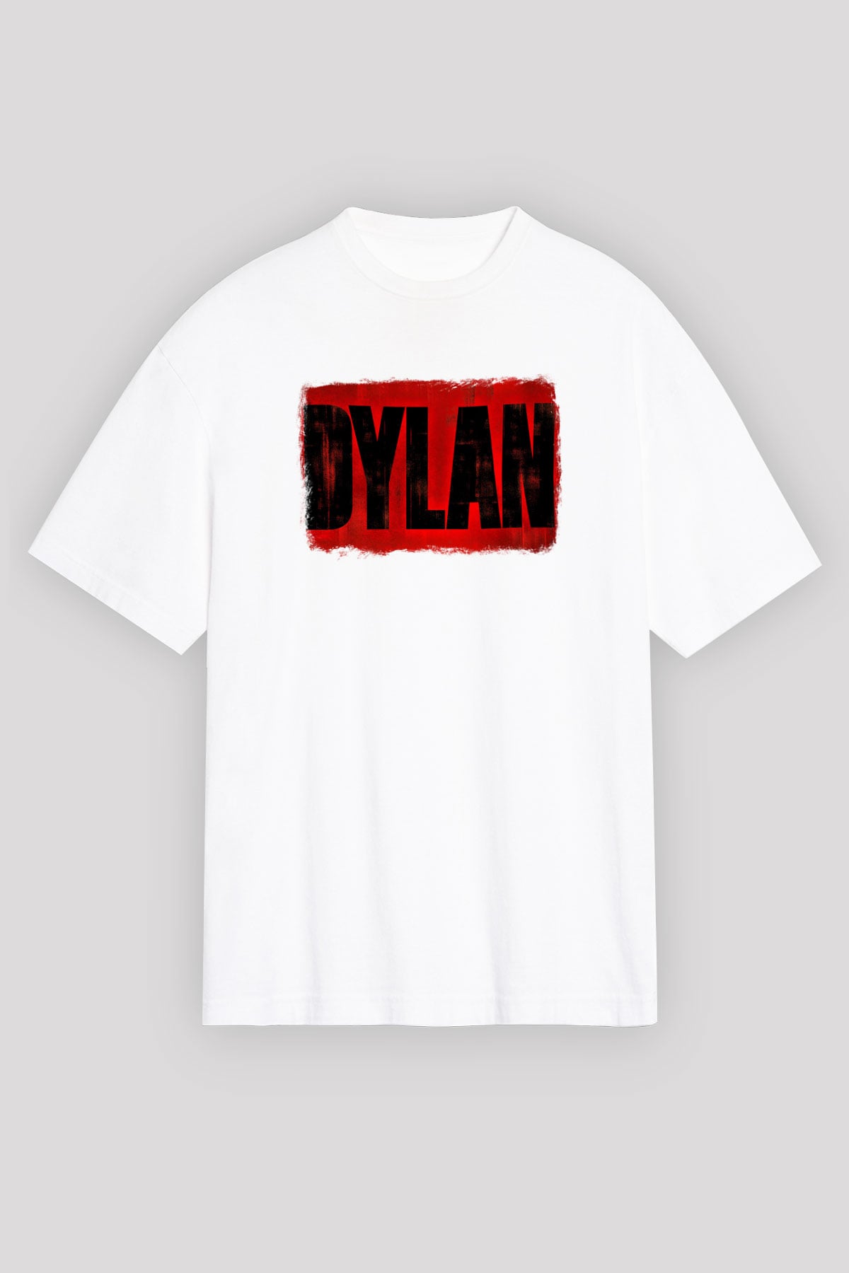 Bob Dylan Baskılı Unisex Beyaz Oversize Tişört