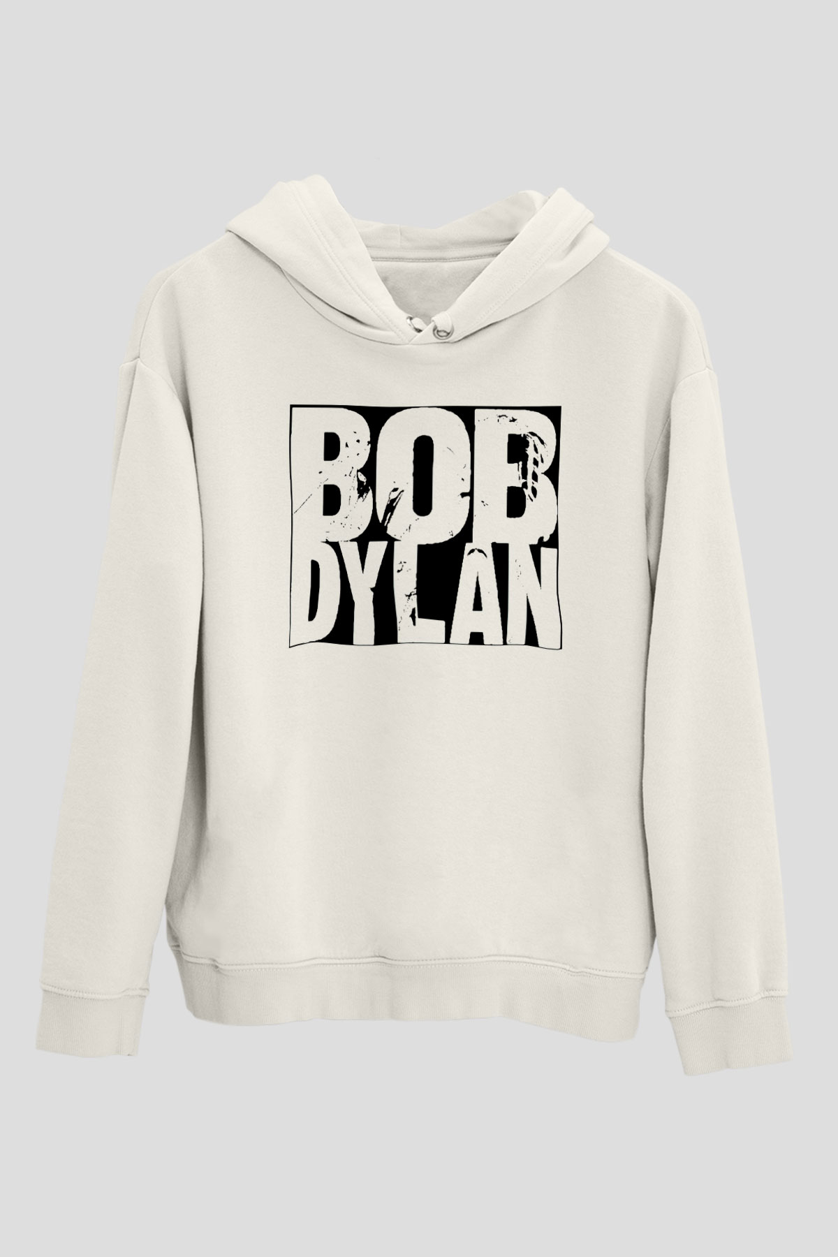 Bob Dylan Beyaz Unisex Kapşonlu Sweatshirt