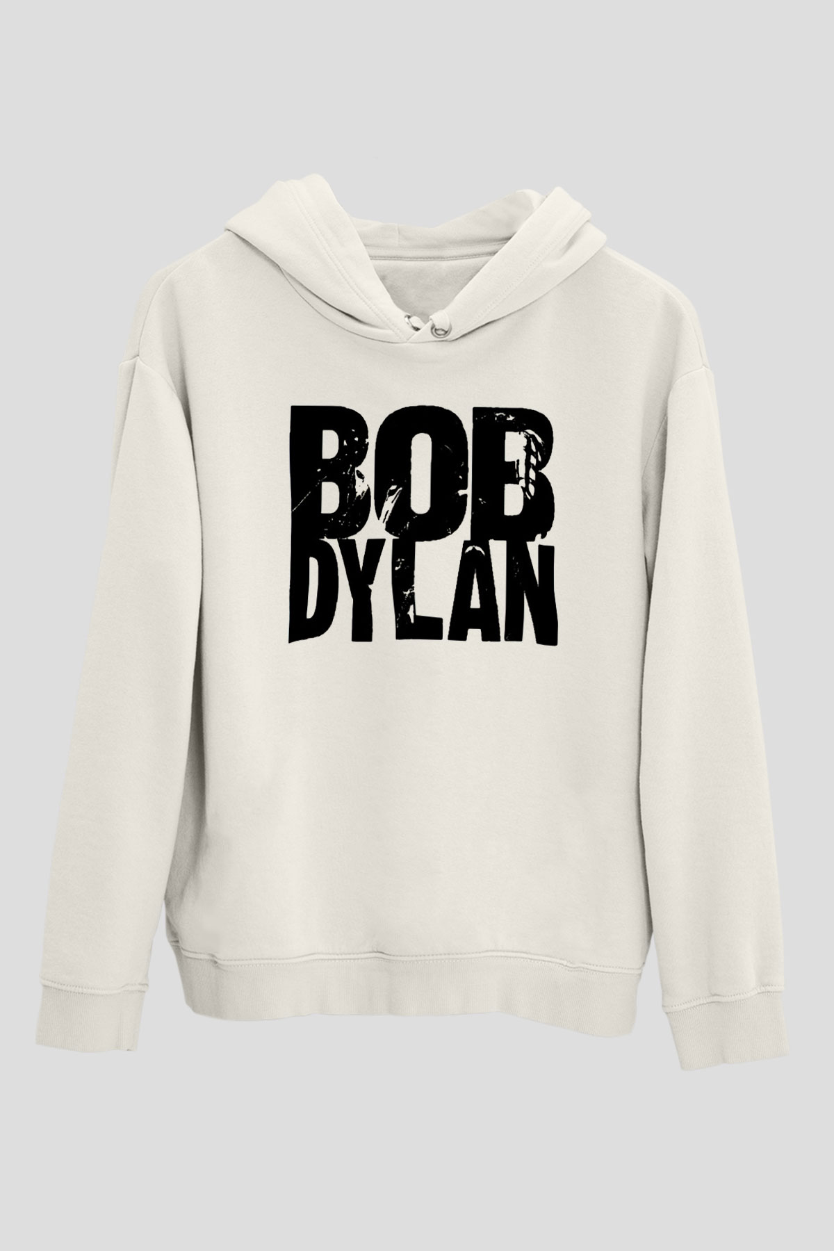 Bob Dylan Beyaz Unisex Kapşonlu Sweatshirt