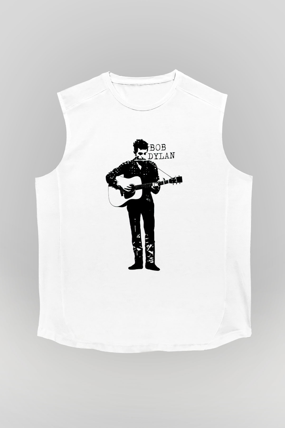 Bob Dylan Beyaz Unisex Kolsuz Tişört