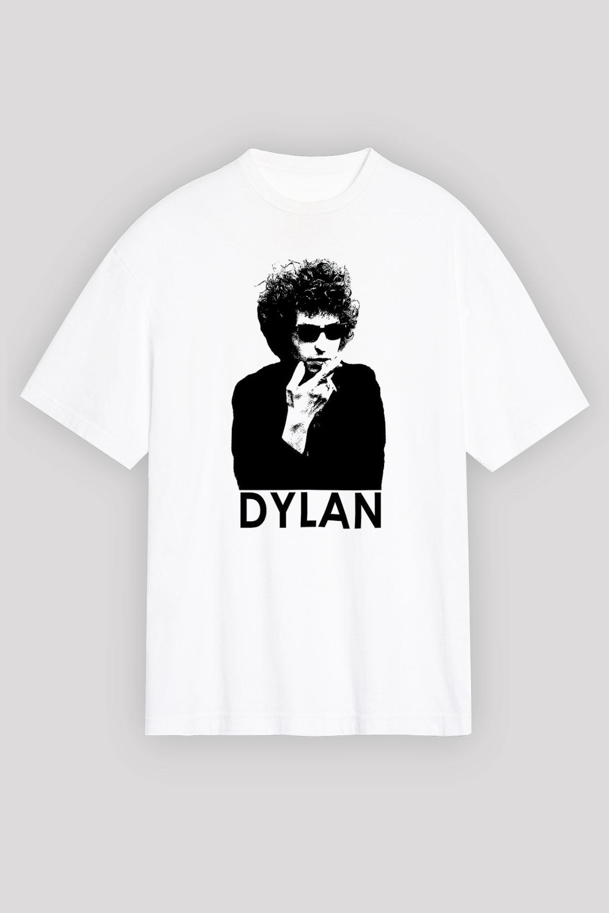 Bob Dylan Beyaz Unisex Oversize Tişört T-Shirt