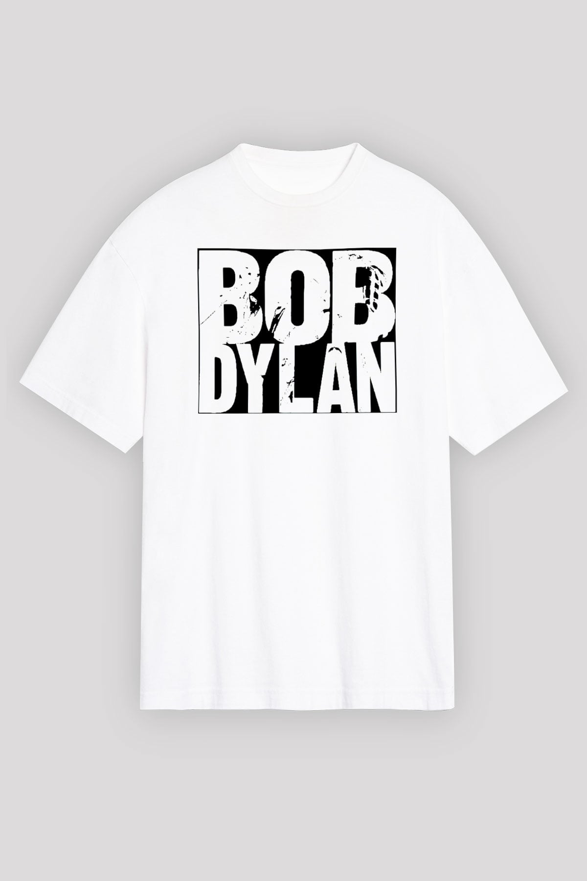 Bob Dylan Beyaz Unisex Oversize Tişört T-Shirt