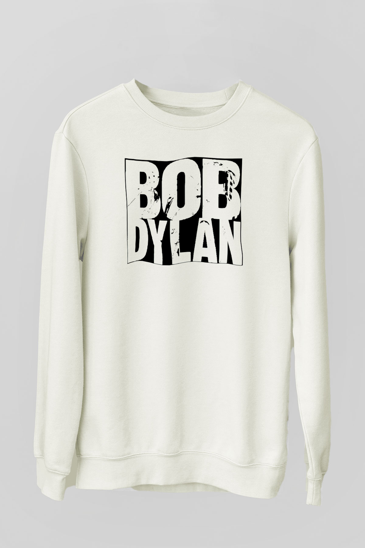 Bob Dylan Beyaz Unisex Sweatshirt