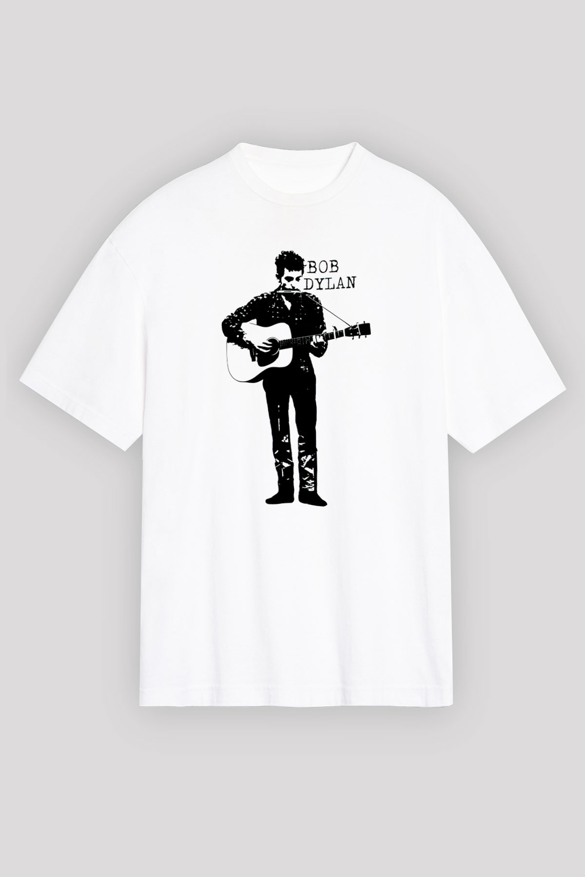 Bob Dylan Beyaz Unisex Tişört T-Shirt - TişörtFabrikası