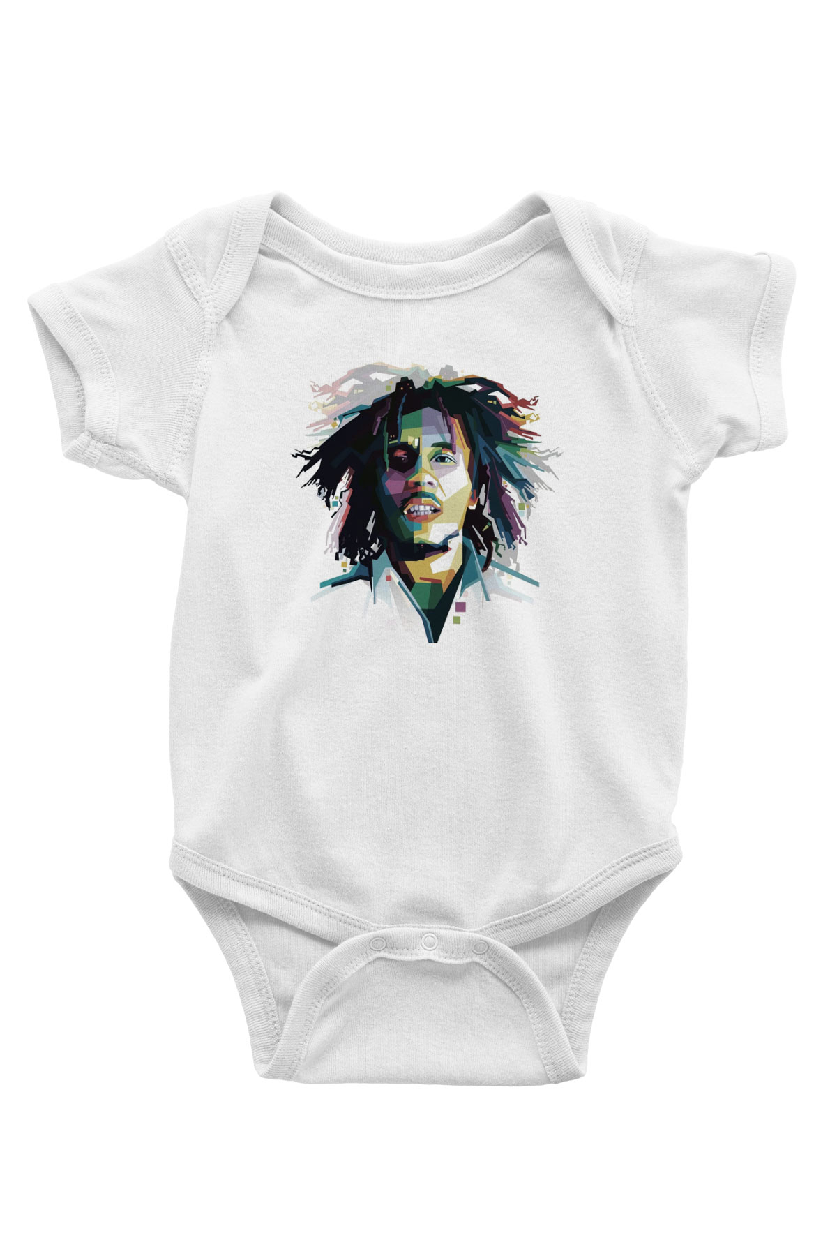 Bob Marley Beyaz Bebek Body - Zıbın