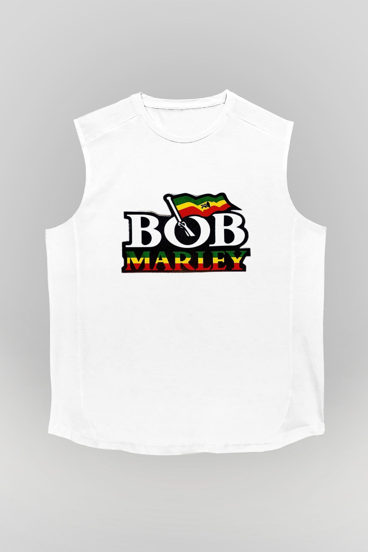 Bob Marley Beyaz Unisex Kolsuz Tişört