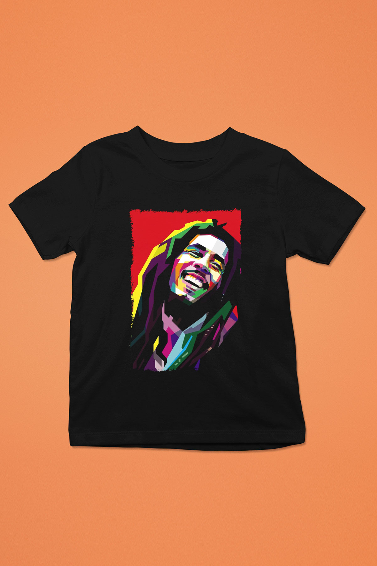 Bob Marley Siyah Unisex Çocuk Tişört