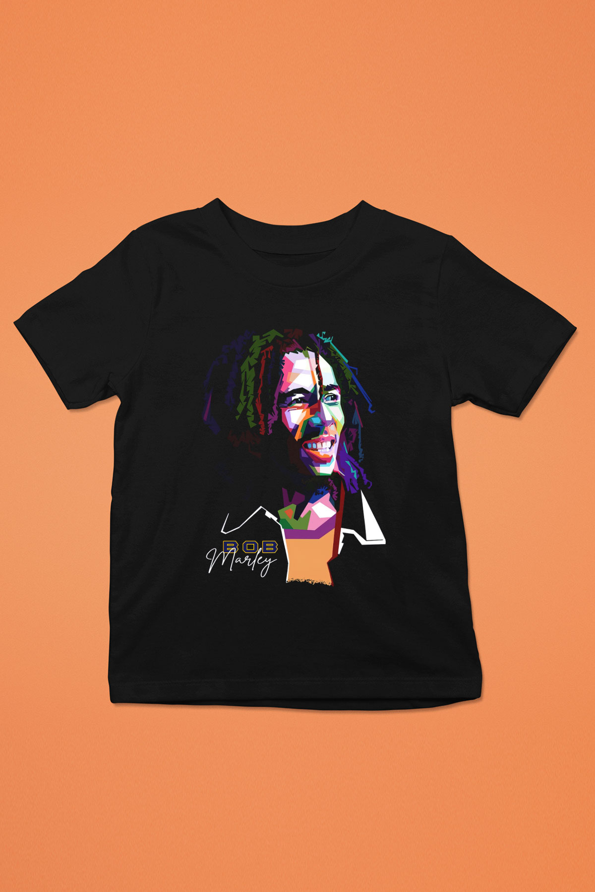 Bob Marley Siyah Unisex Çocuk Tişört