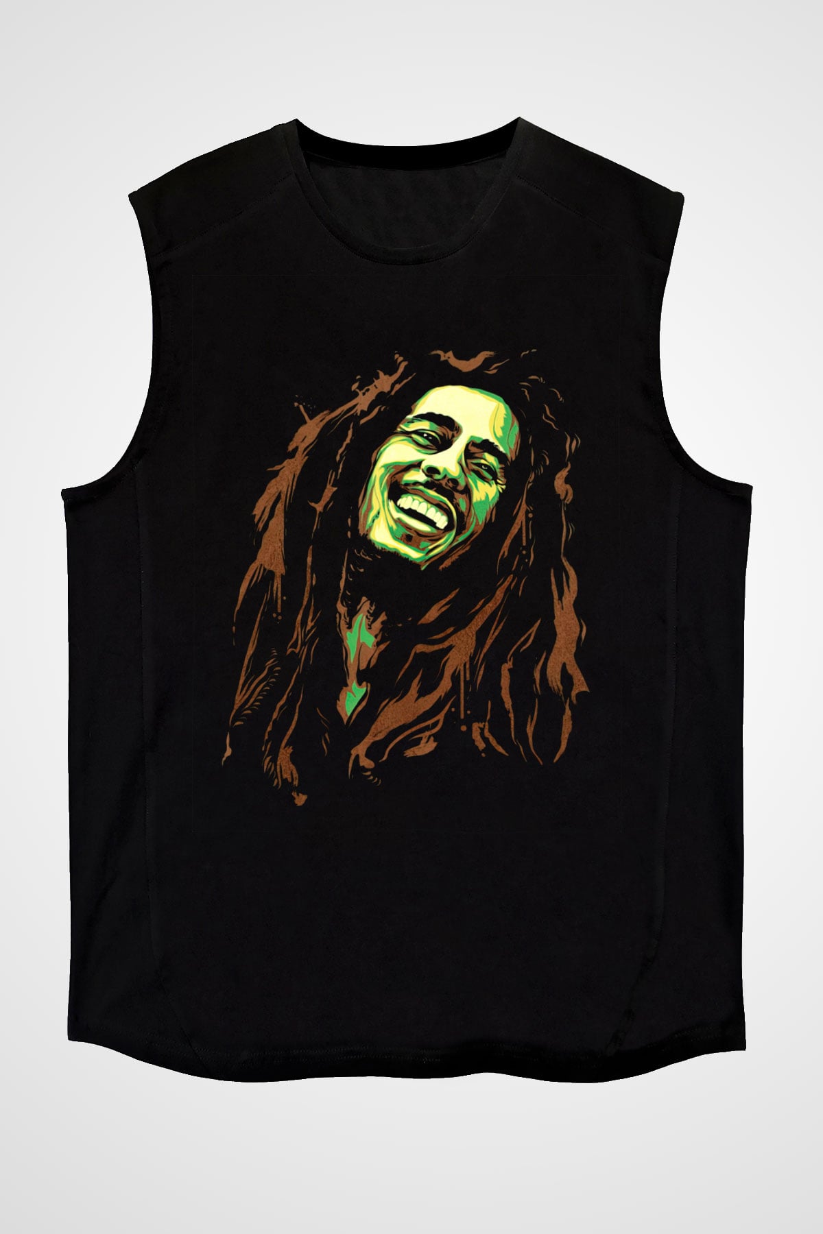 Bob Marley Siyah Unisex Kolsuz Tişört