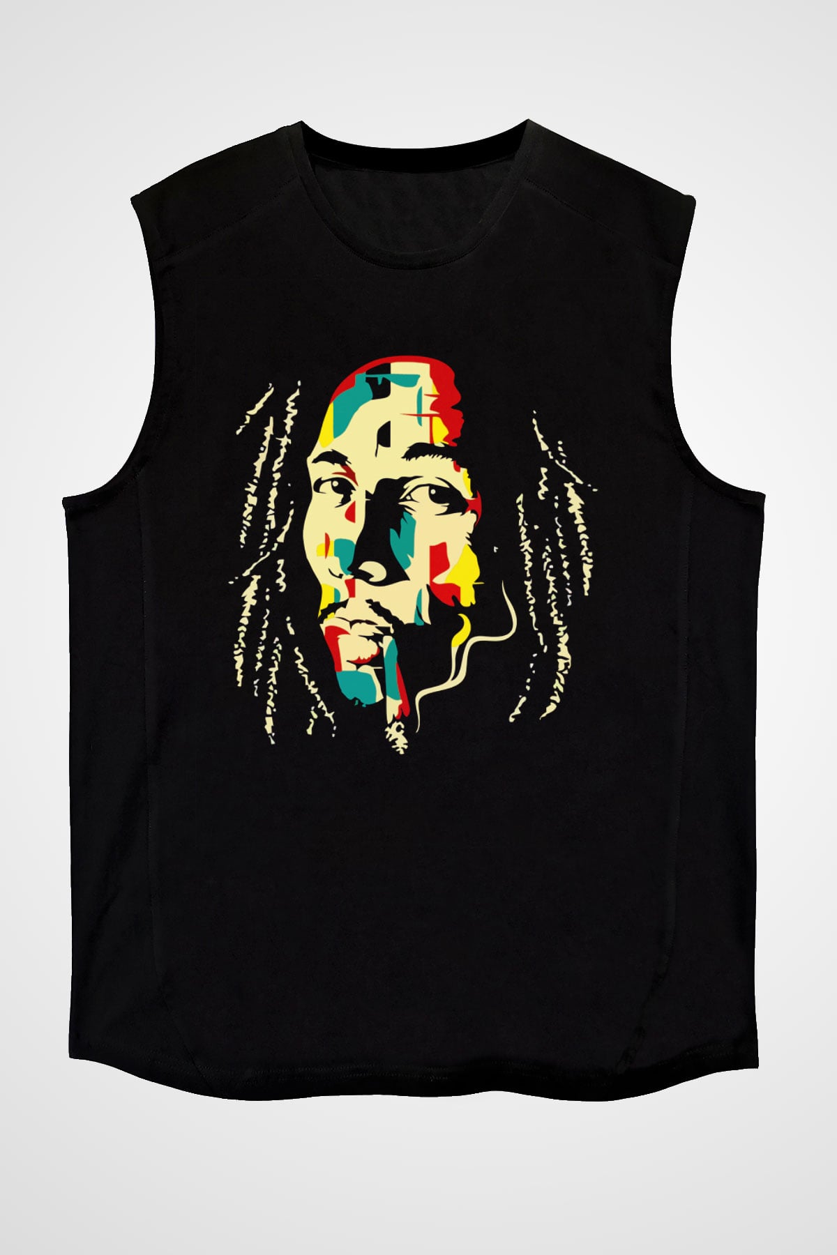 Bob Marley Siyah Unisex Kolsuz Tişört
