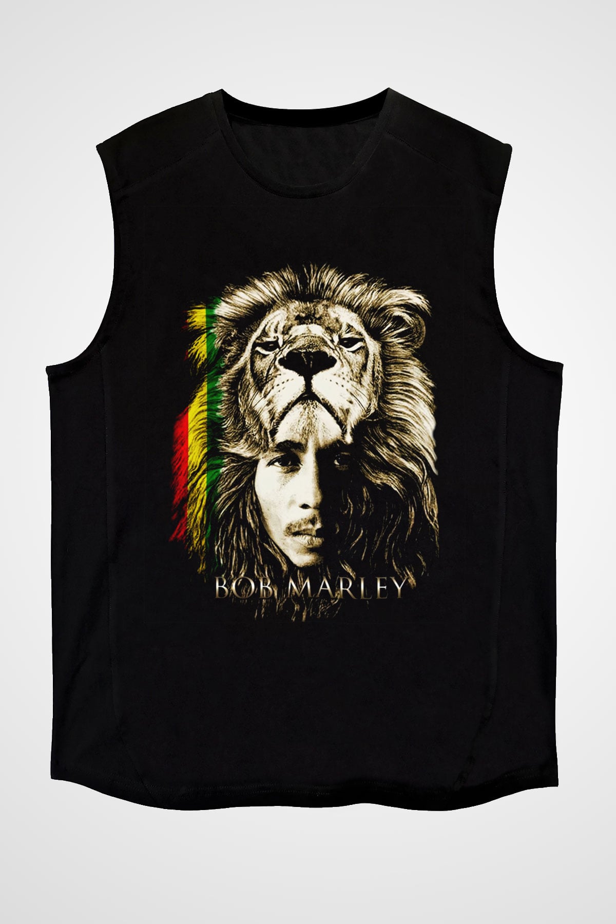 Bob Marley Siyah Unisex Kolsuz Tişört