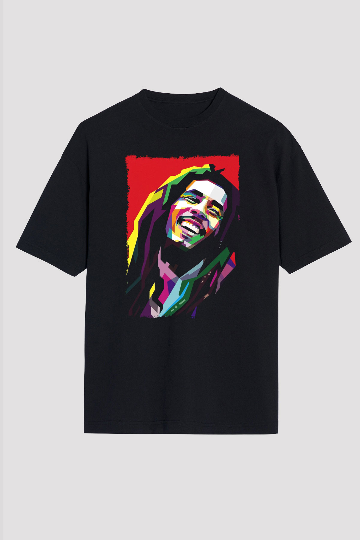 Bob Marley Siyah Unisex Tişört T-Shirt - TişörtFabrikası