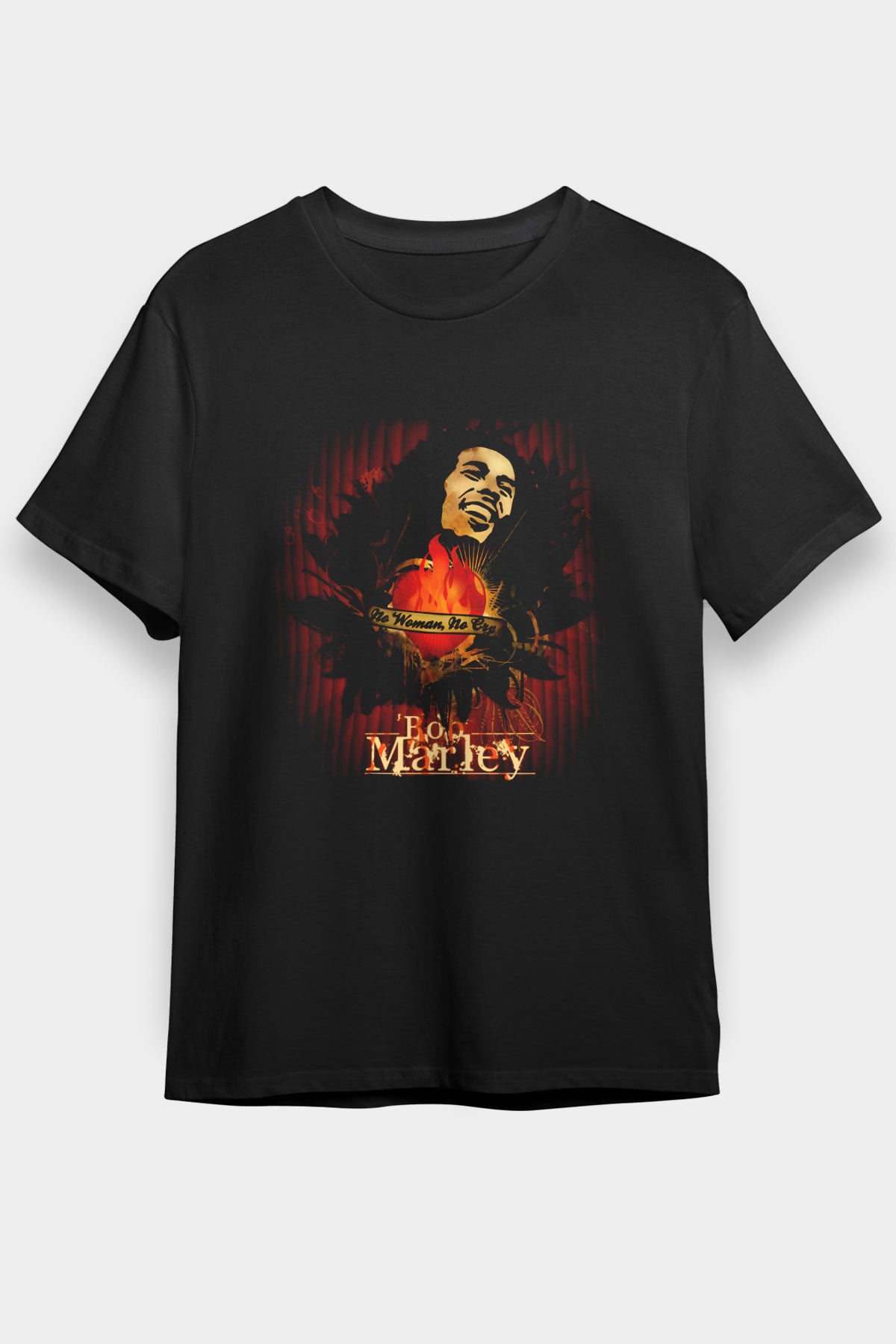Bob Marley Siyah Unisex Tişört T-Shirt - TişörtFabrikası