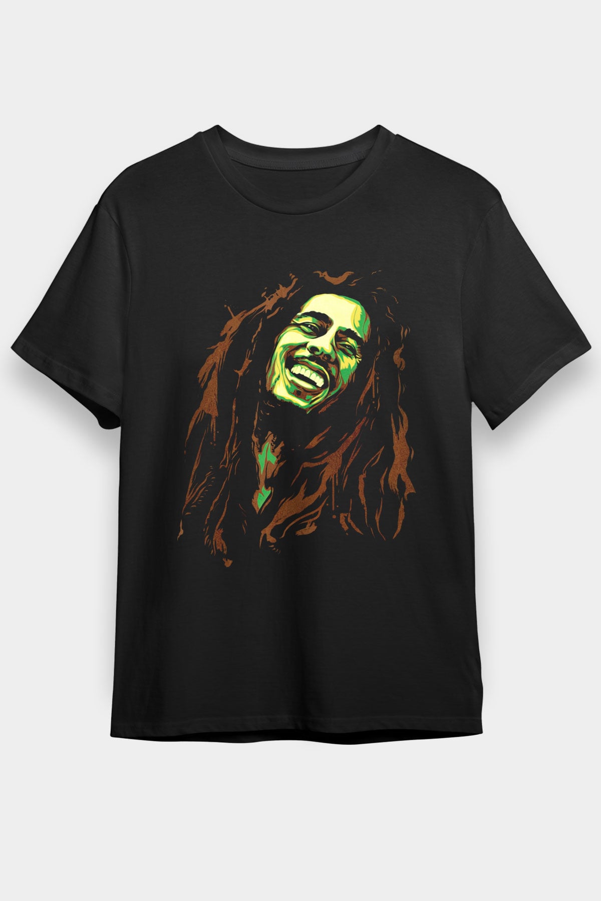 Bob Marley Siyah Unisex Tişört T-Shirt - TişörtFabrikası