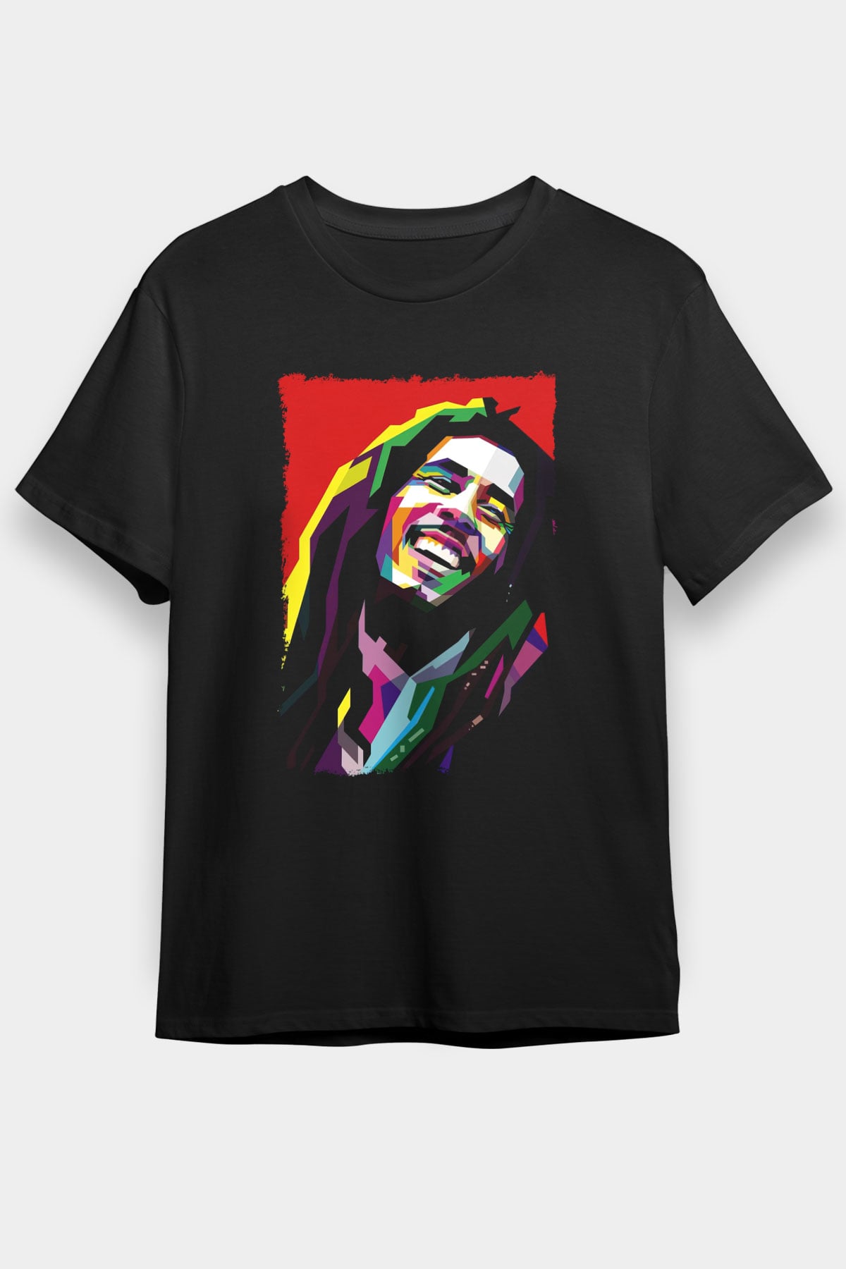 Bob Marley Siyah Unisex Tişört T-Shirt - TişörtFabrikası