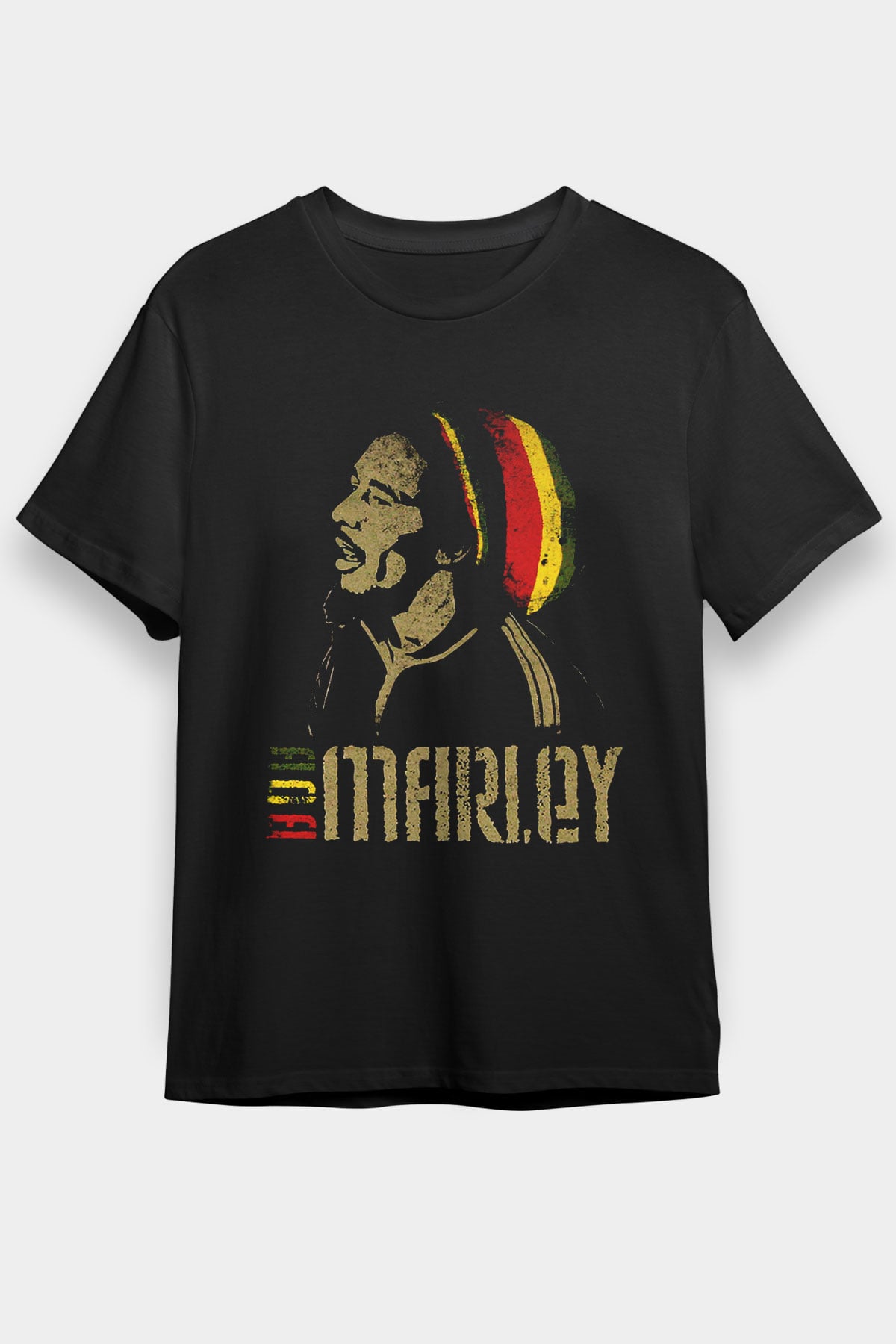 Bob Marley Siyah Unisex Tişört T-Shirt - TişörtFabrikası