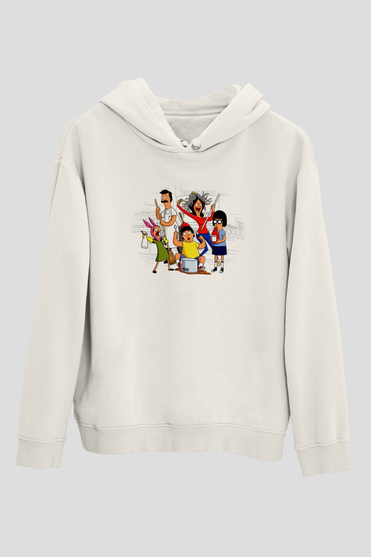 Bob's Burgers Beyaz Unisex Hoodie