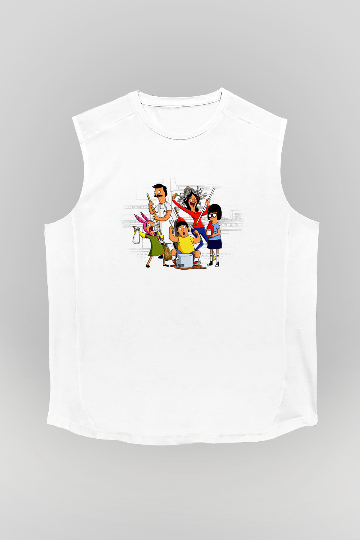 Bob's Burgers Beyaz Unisex Kolsuz Tişört