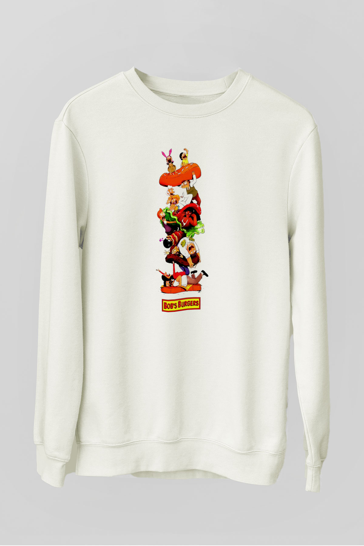 Bob's Burgers Beyaz Unisex Sweatshirt