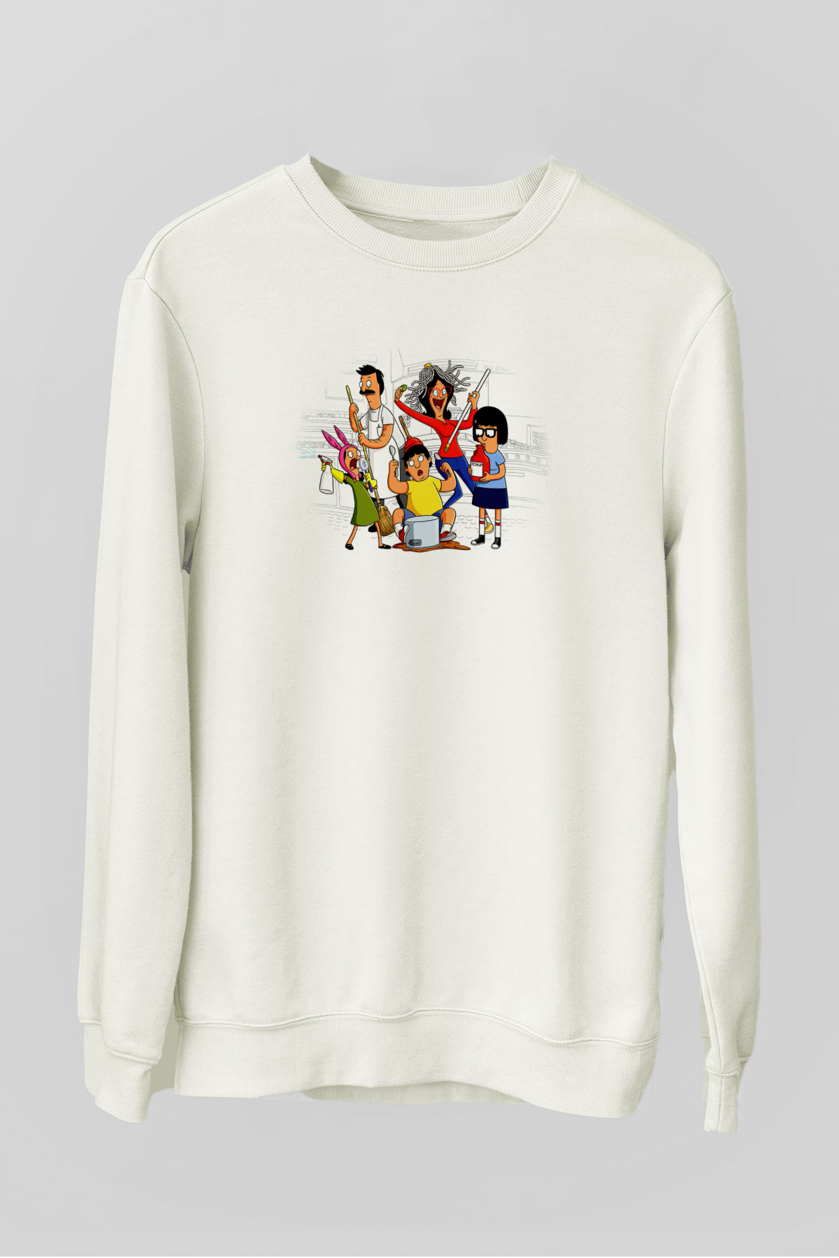 Bob's Burgers Beyaz Unisex Sweatshirt