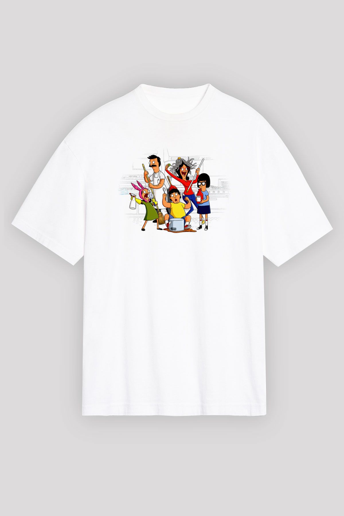 Bob's Burgers Beyaz Unisex Tişört T-Shirt