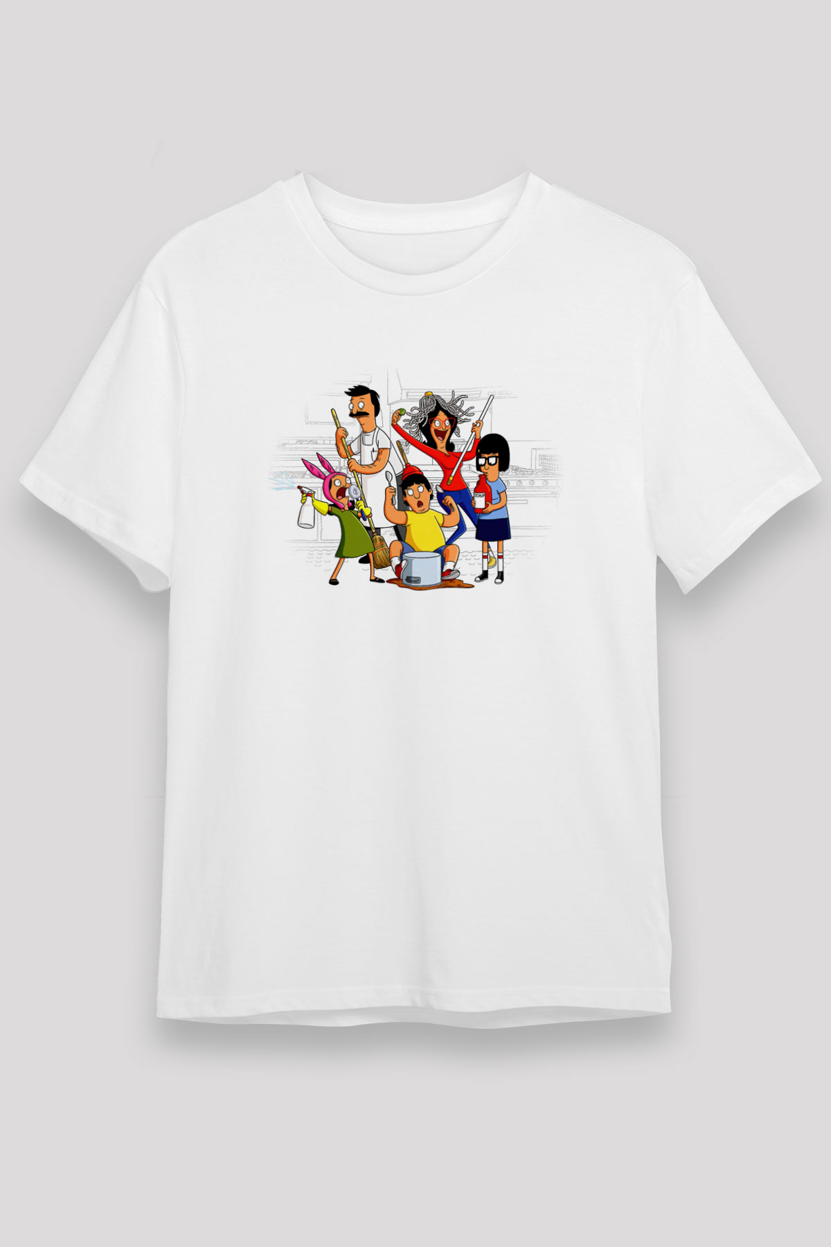 Bob's Burgers Beyaz Unisex Tişört T-Shirt