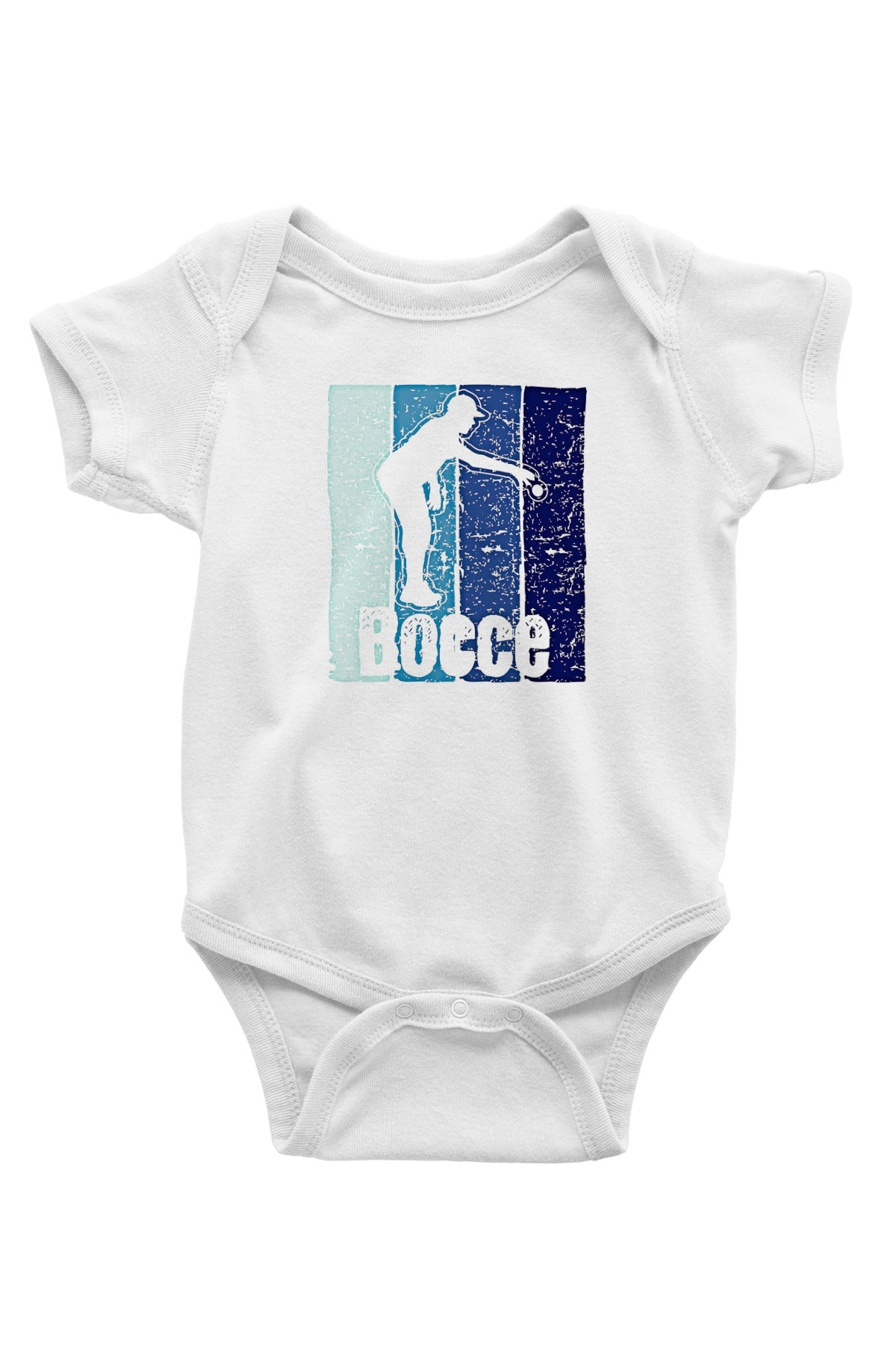 Bocce Baskılı Beyaz Bebek Body - Zıbın