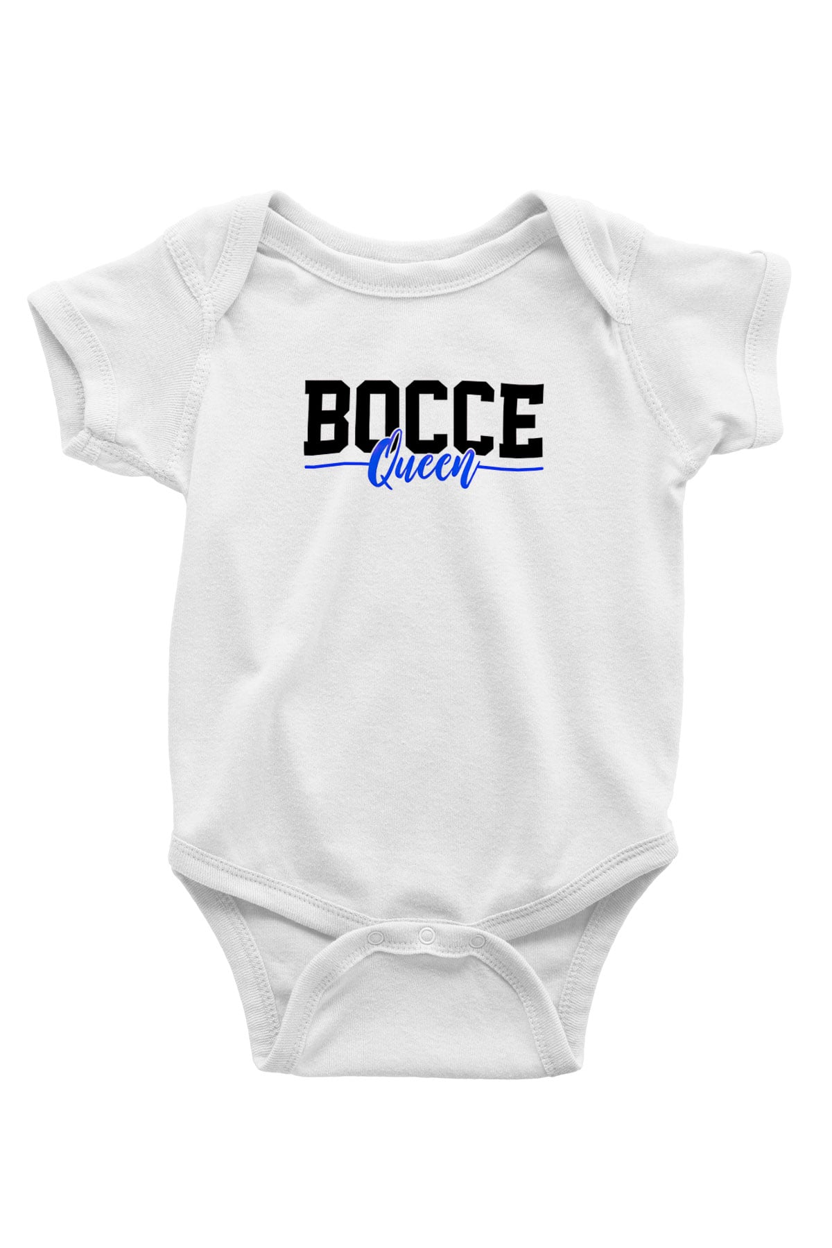 Bocce Baskılı Beyaz Bebek Body - Zıbın