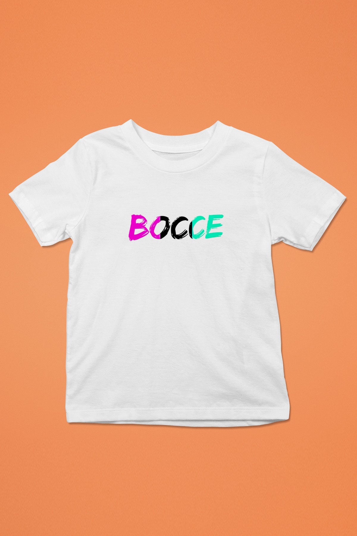 Bocce Baskılı Unisex Beyaz Çocuk Tişört - Tshirt