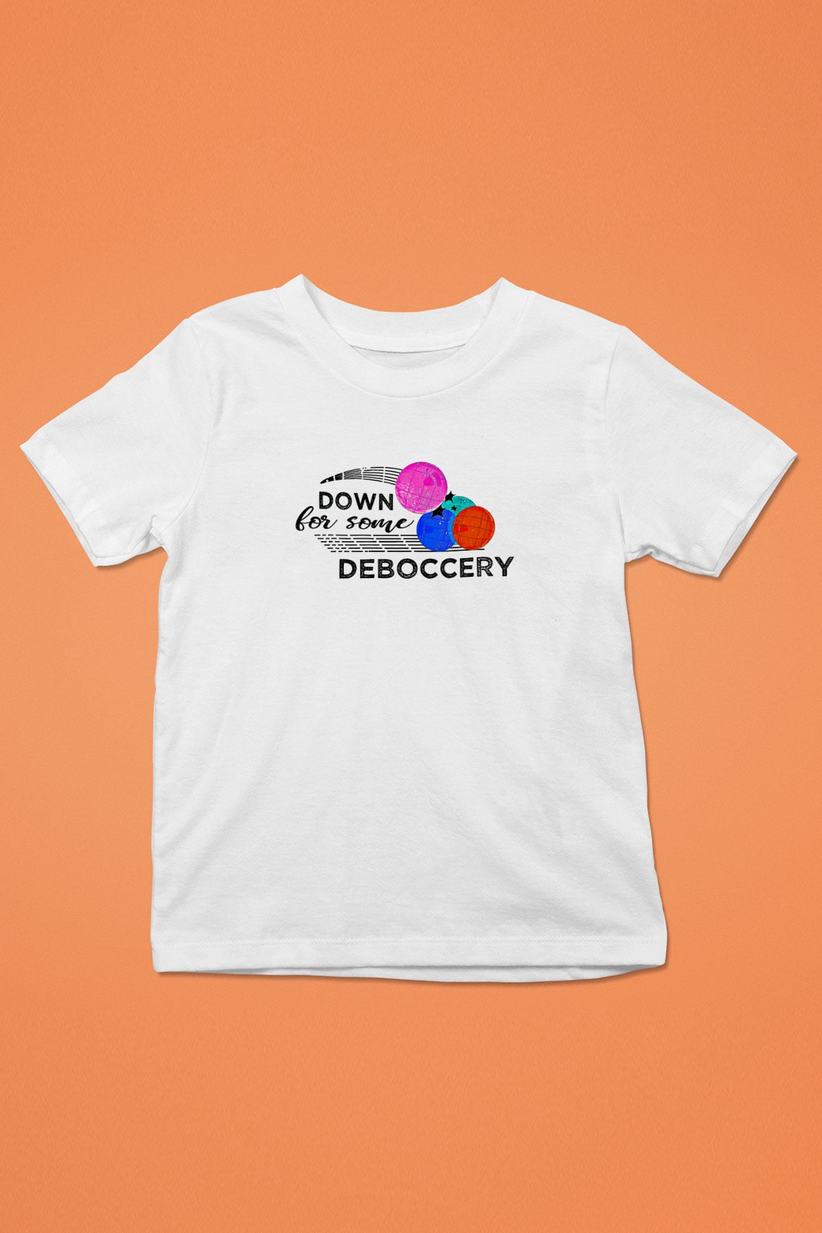 Bocce Baskılı Unisex Beyaz Çocuk Tişört - Tshirt