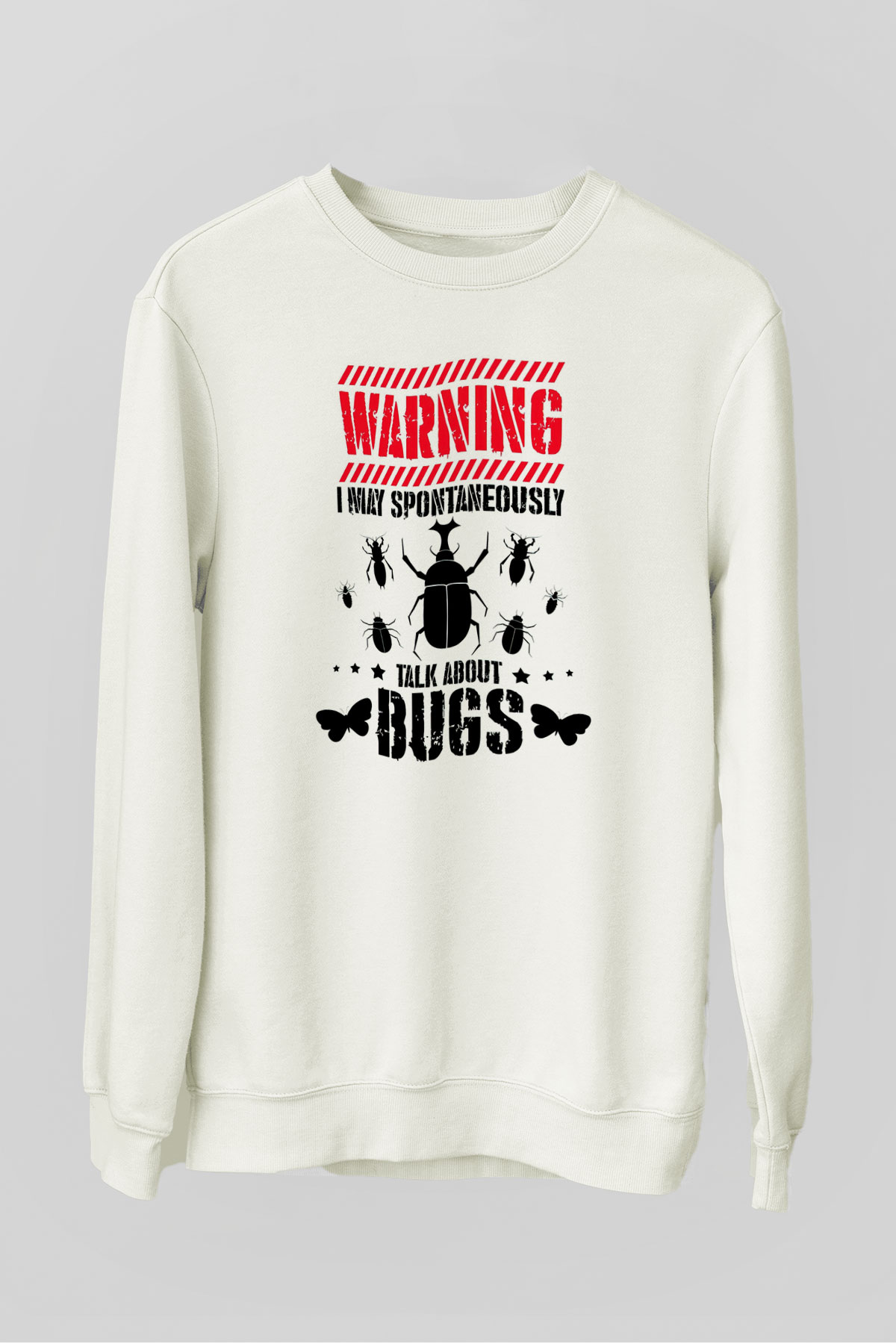 Böcekbilimci Beyaz Unisex Sweatshirt