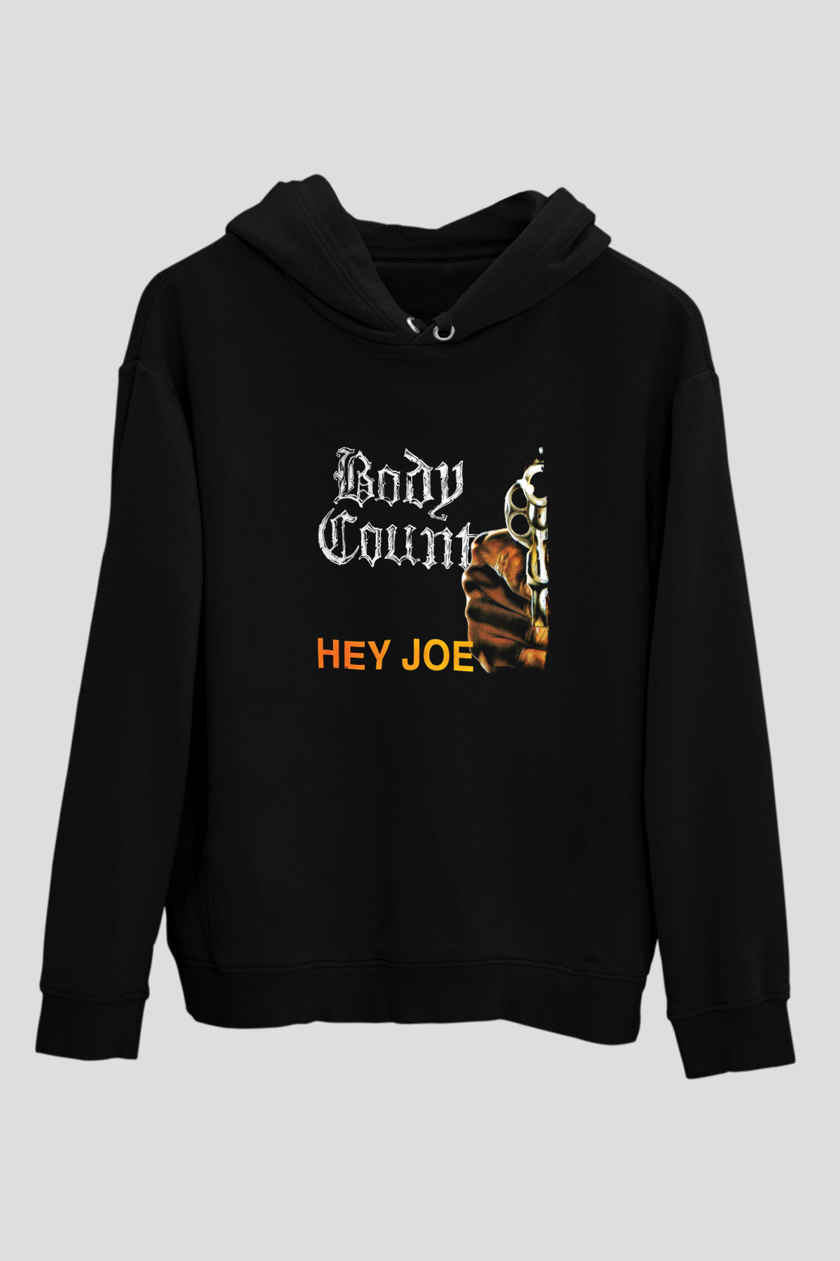 Body Count Baskılı Unisex Siyah Hoodie