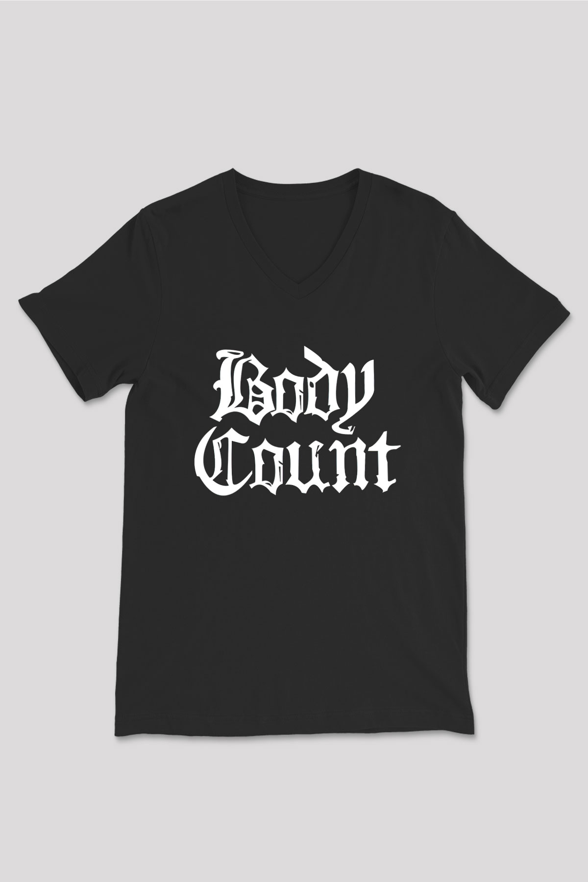 Body Count Siyah Unisex V Yaka Tişört T-Shirt