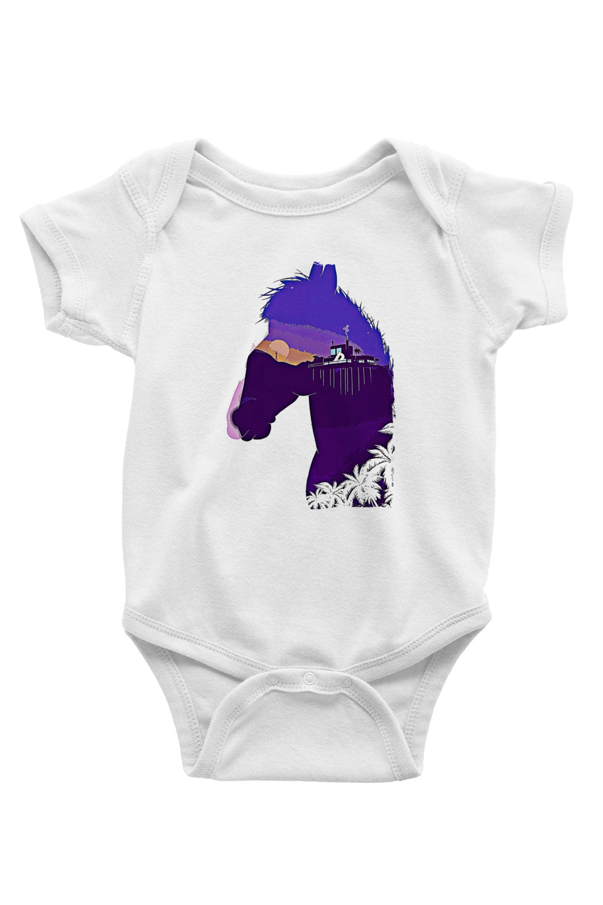 Bojack Horseman Baskılı Beyaz Unisex Bebek Body - Zıbın