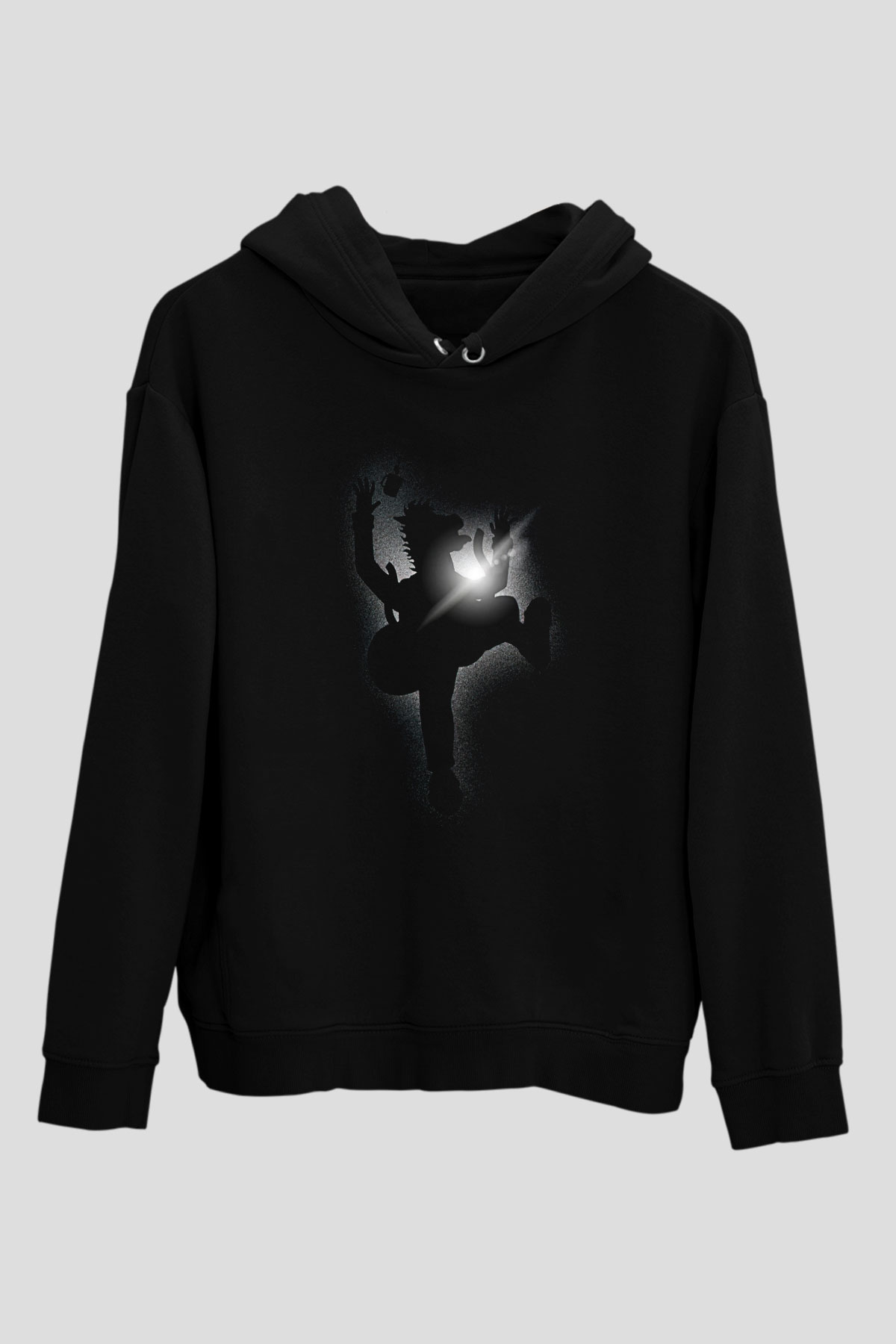 Bojack Horseman Baskılı Unisex Siyah Kapüşonlu Sweatshirt