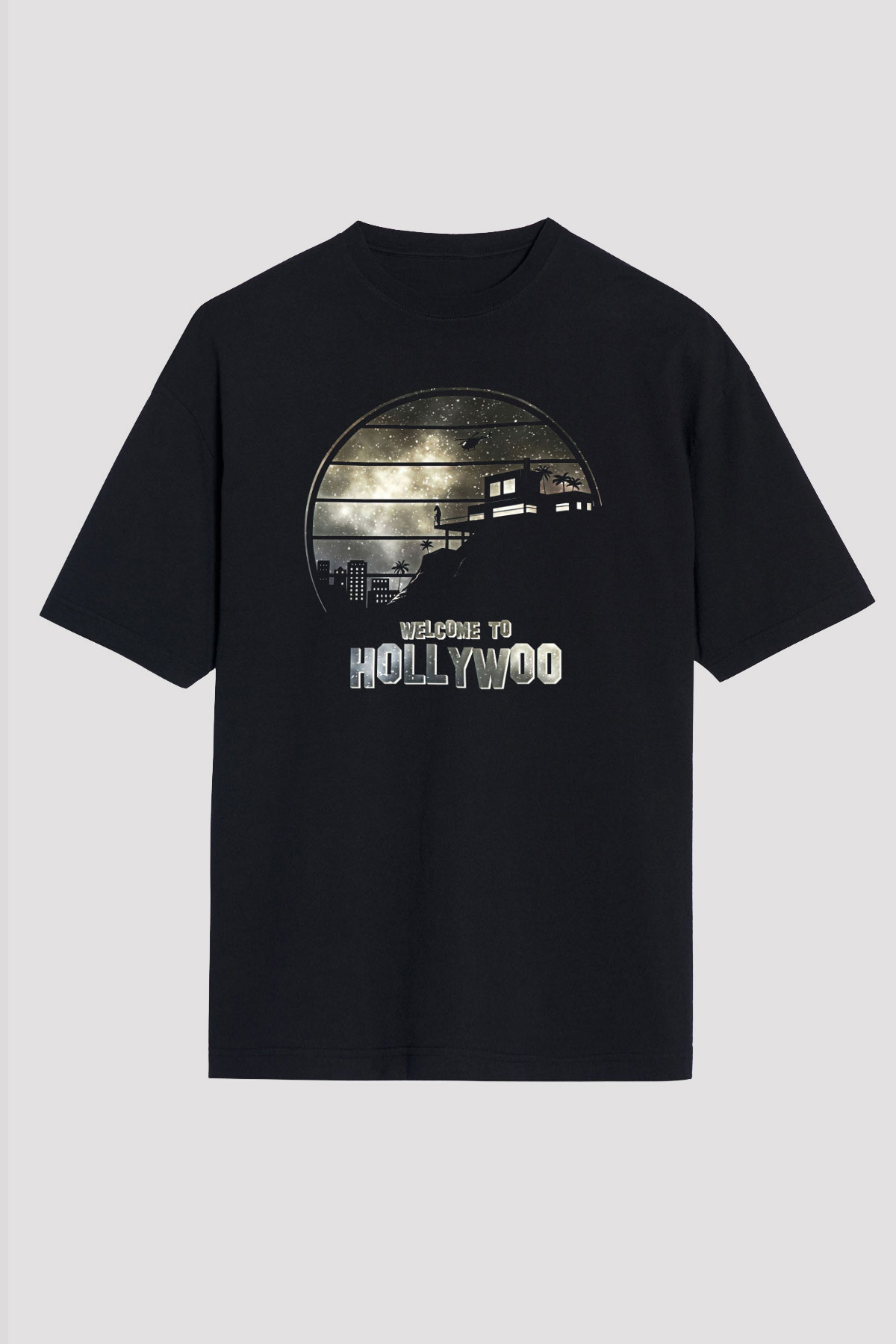 Bojack Horseman Baskılı Unisex Siyah Oversize Tişört - Tshirt