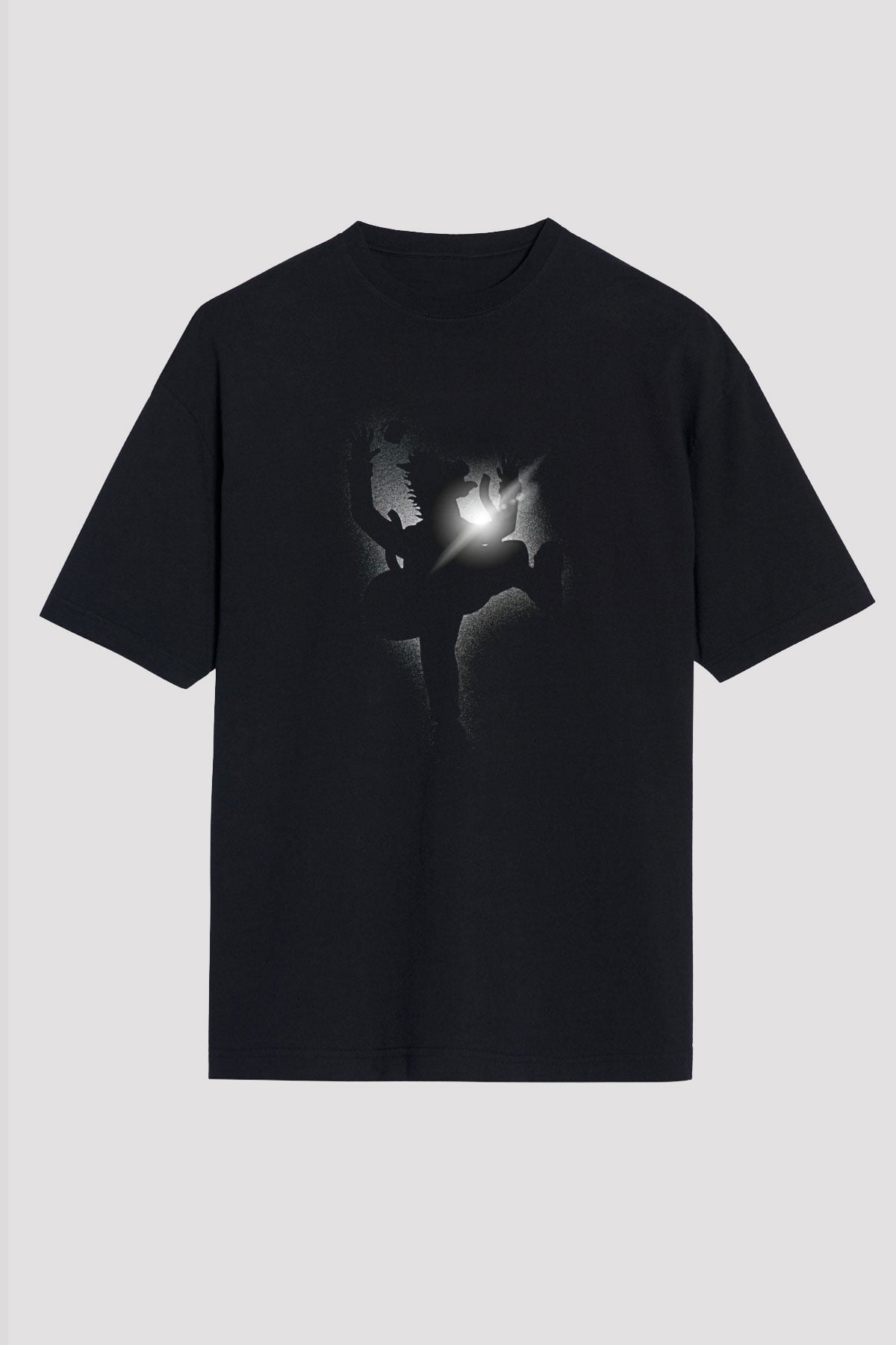 Bojack Horseman Baskılı Unisex Siyah Oversize Tişört - Tshirt