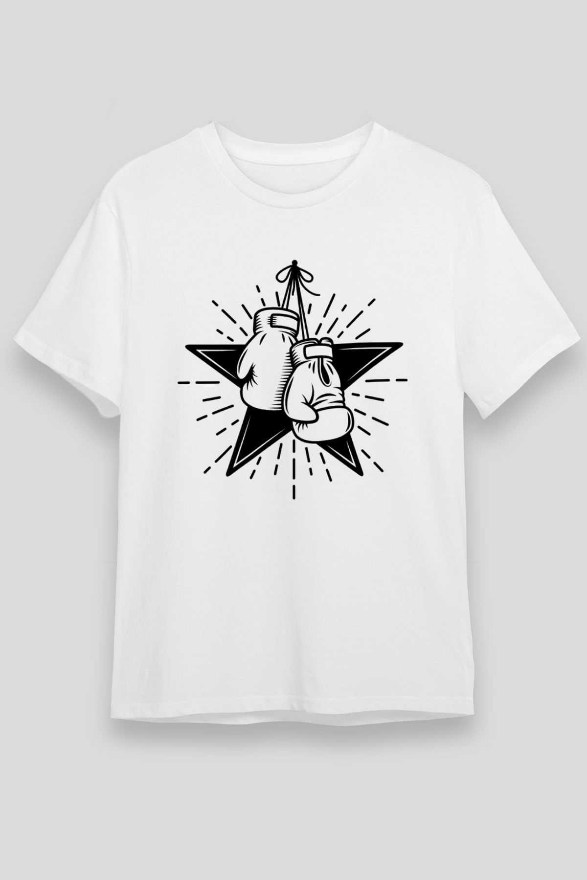 Boks Beyaz Unisex Tişört T-Shirt - TişörtFabrikası