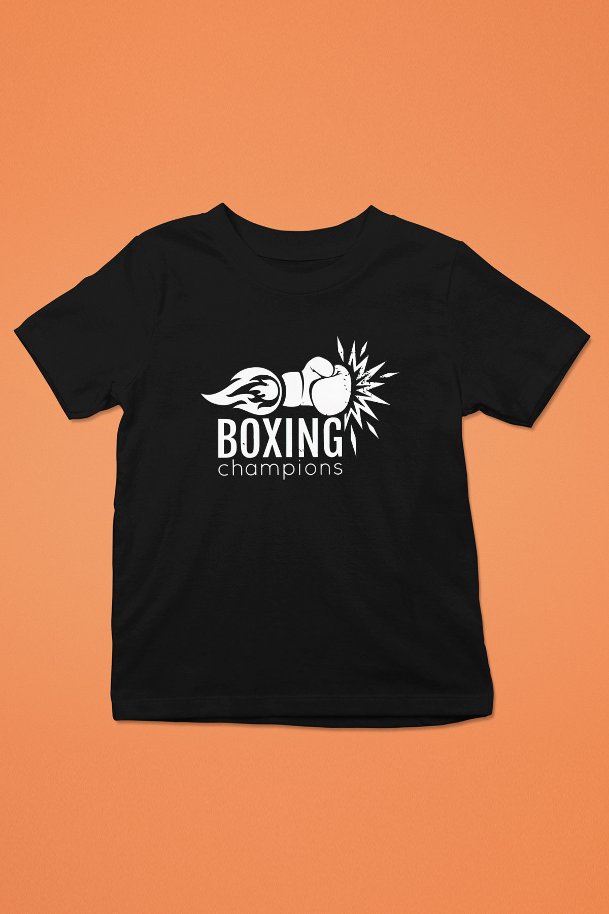 Boks Siyah Unisex Çocuk Tişört