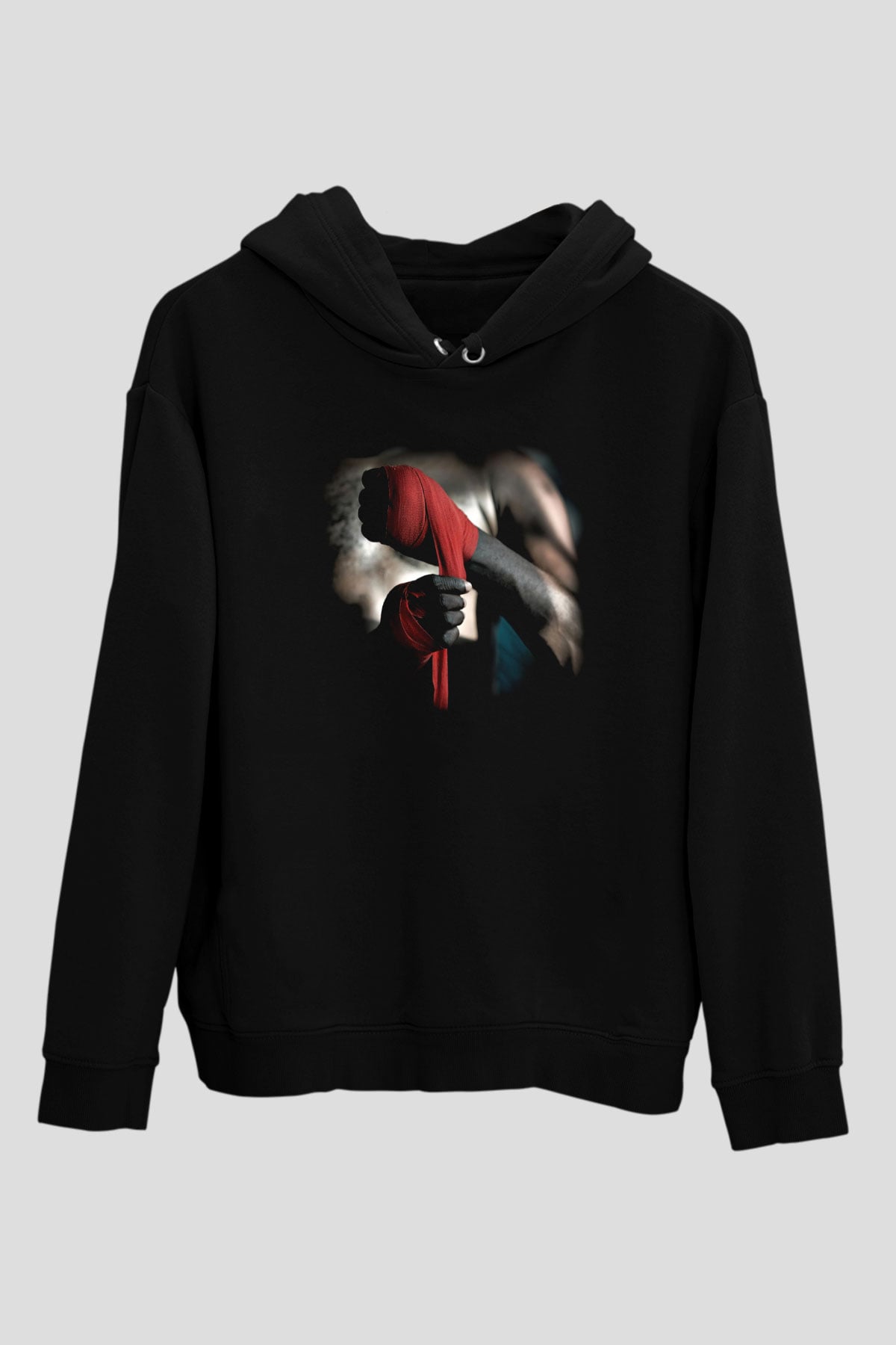 Boks Siyah Unisex Hoodie