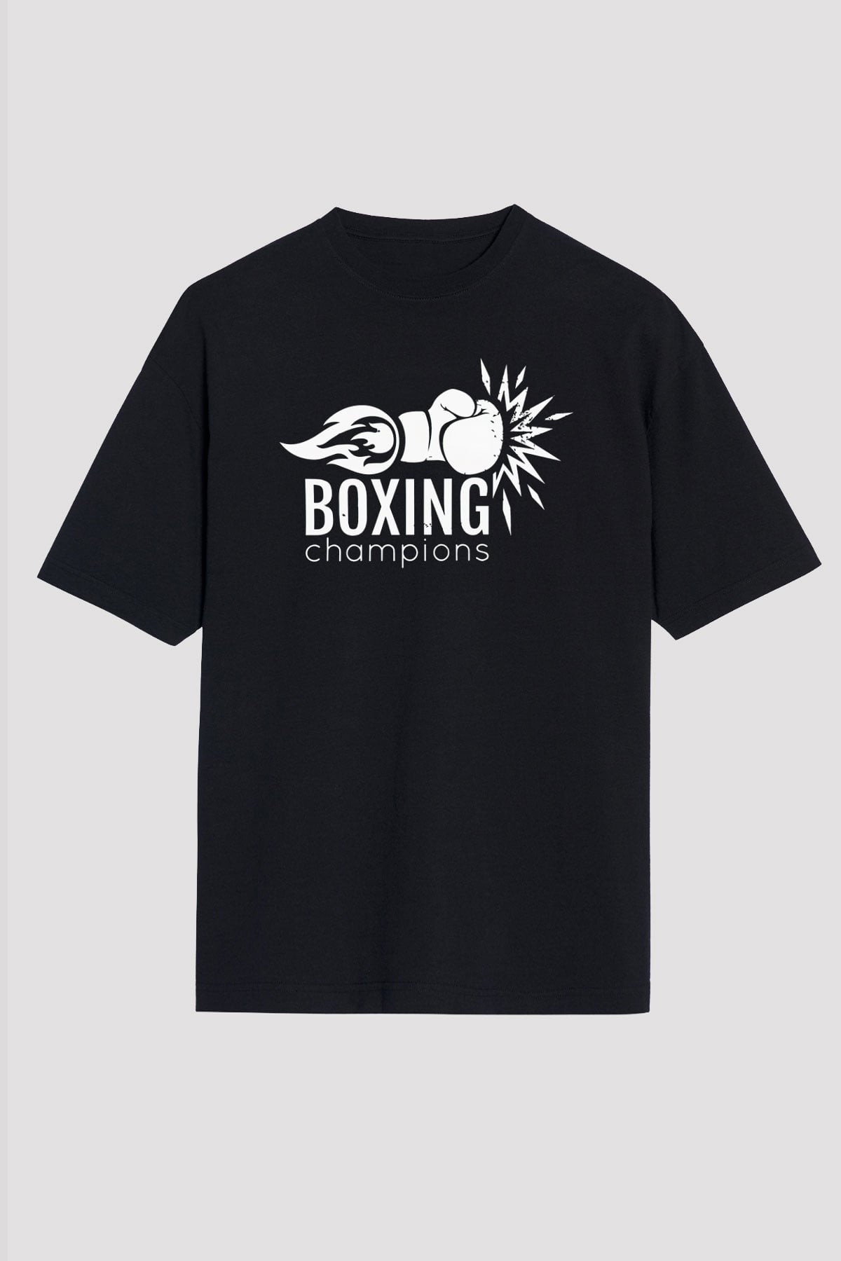 Boks Siyah Unisex Tişört T-Shirt - TişörtFabrikası